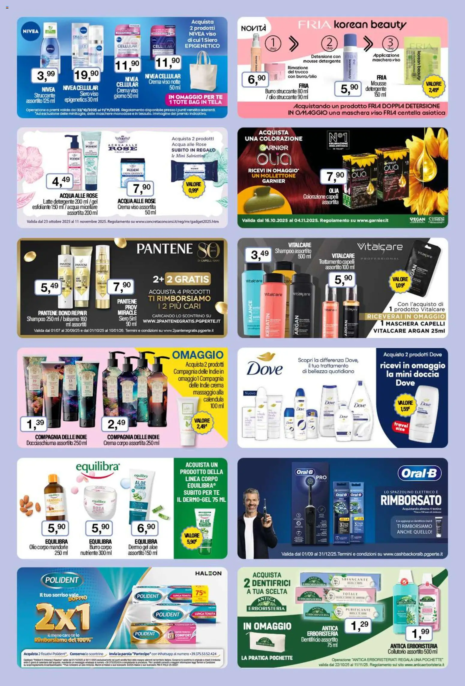 Volantino Caddy's del 23.10.2025 | Pagina: 15 | Prodotti: Crema, Acqua micellare, Crema viso, Spazzolino elettrico