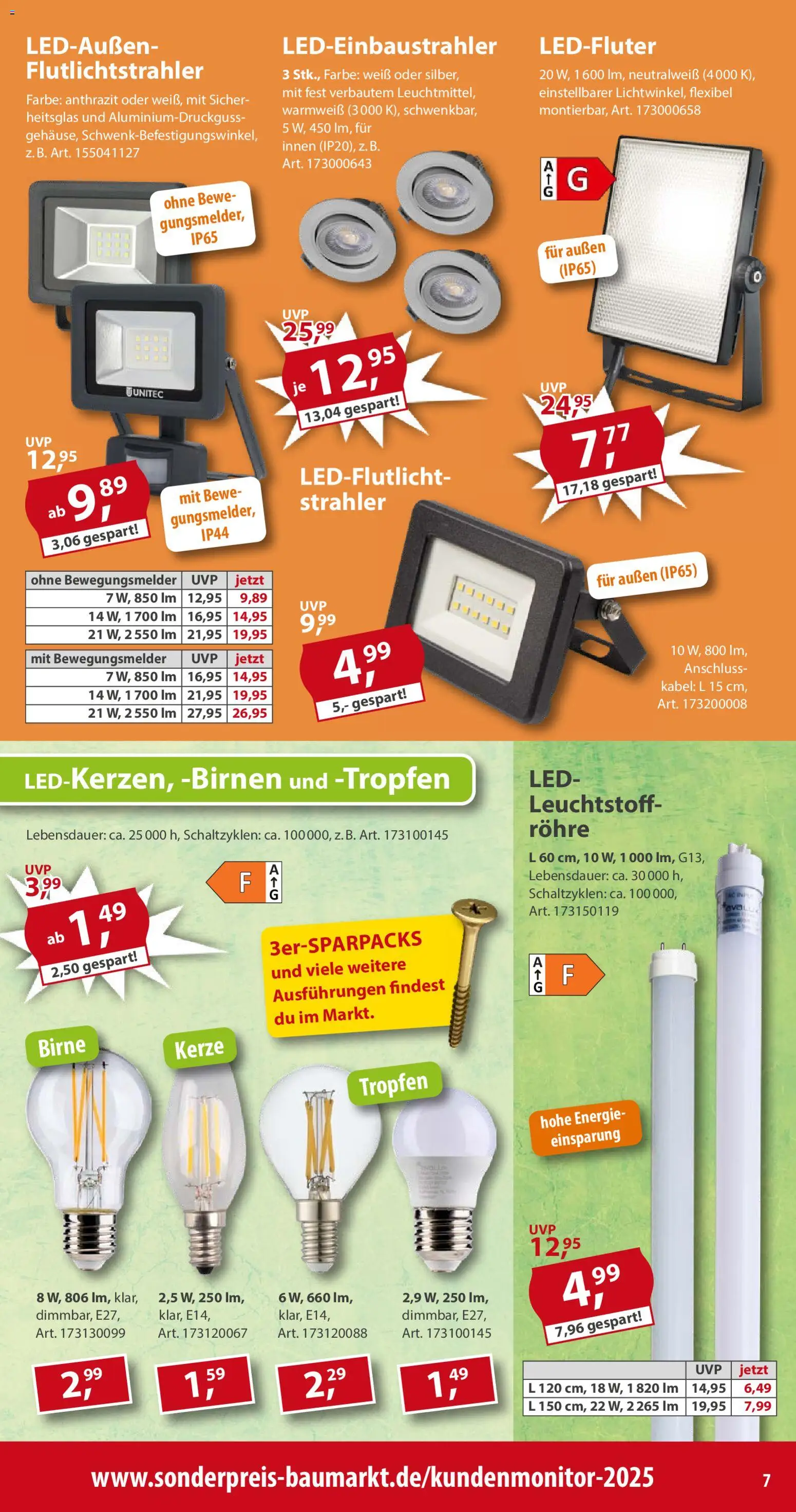 Sonderpreis Baumarkt Prospekt 	 – gültig ab 06.12.2025 | Seite: 7 | Produkte: Kabel, Birne