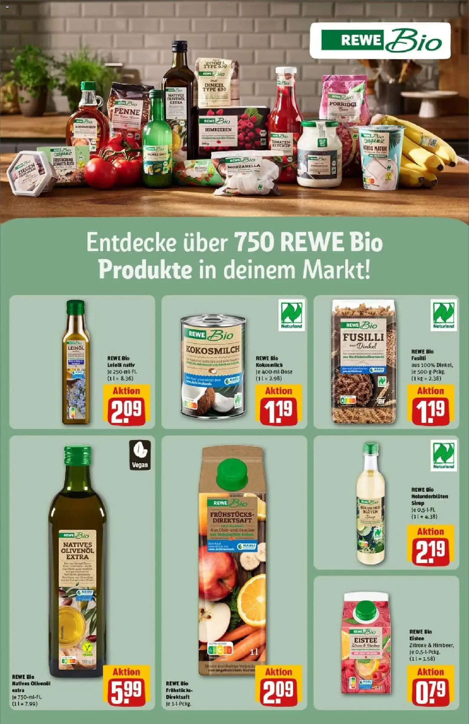 Rewe prospekt Lübeck	 – gültig ab 10.11.2025 | Seite: 18 | Produkte: Leinöl, Olivenol, Sirup, Obst