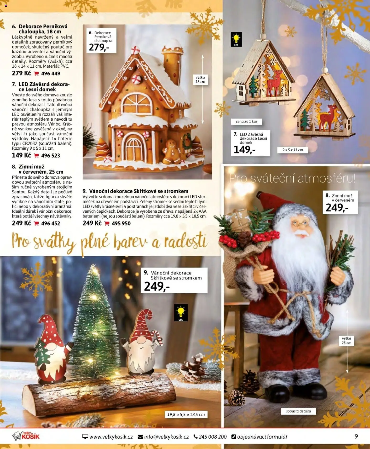 Velký Košík katalog listopad 2025 od 01.11.2025 | Strana: 9 | Produkty: Baterie, Vánoční dekorace, LED, Dekorace