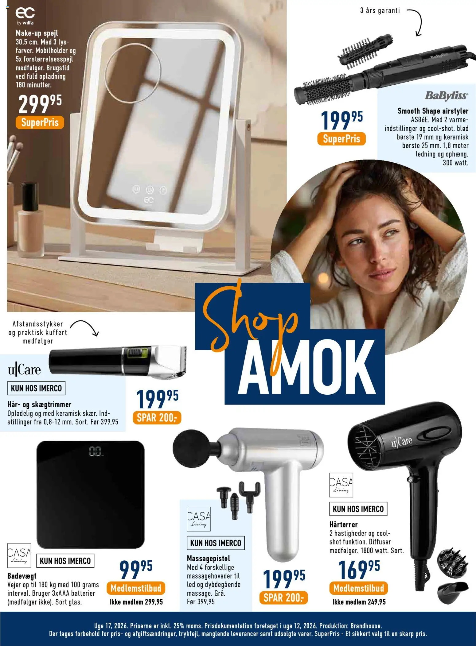 Imerco tilbudsavis – gyldig fra 17.04.2026 | Side: 16 | Produkter: Makeup, Børste, Spejl, Hårtørrer