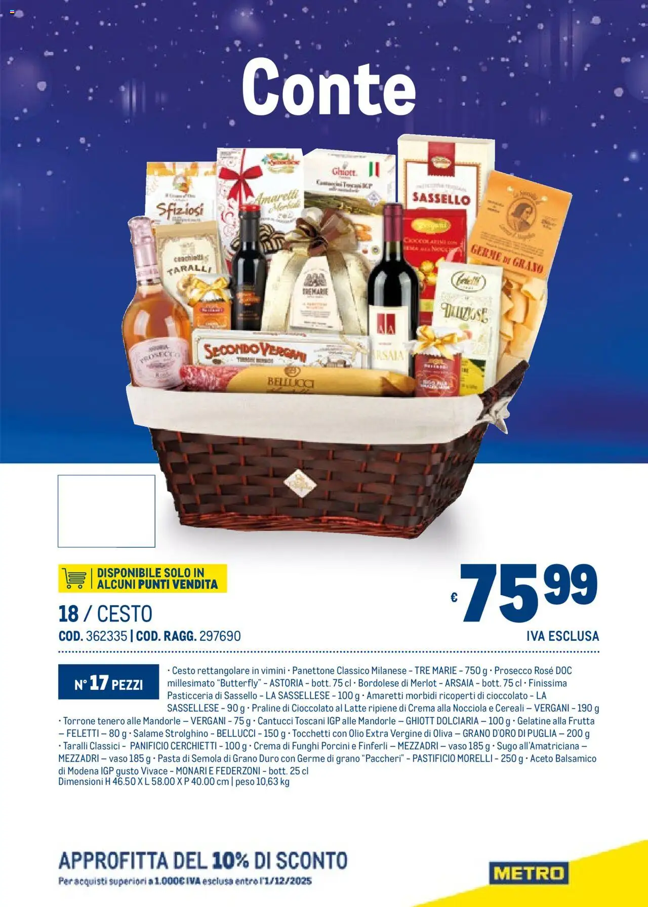 Volantino Metro del 06.11.2025 | Pagina: 21 | Prodotti: Mandorle, Panettone, Taralli, Paccheri