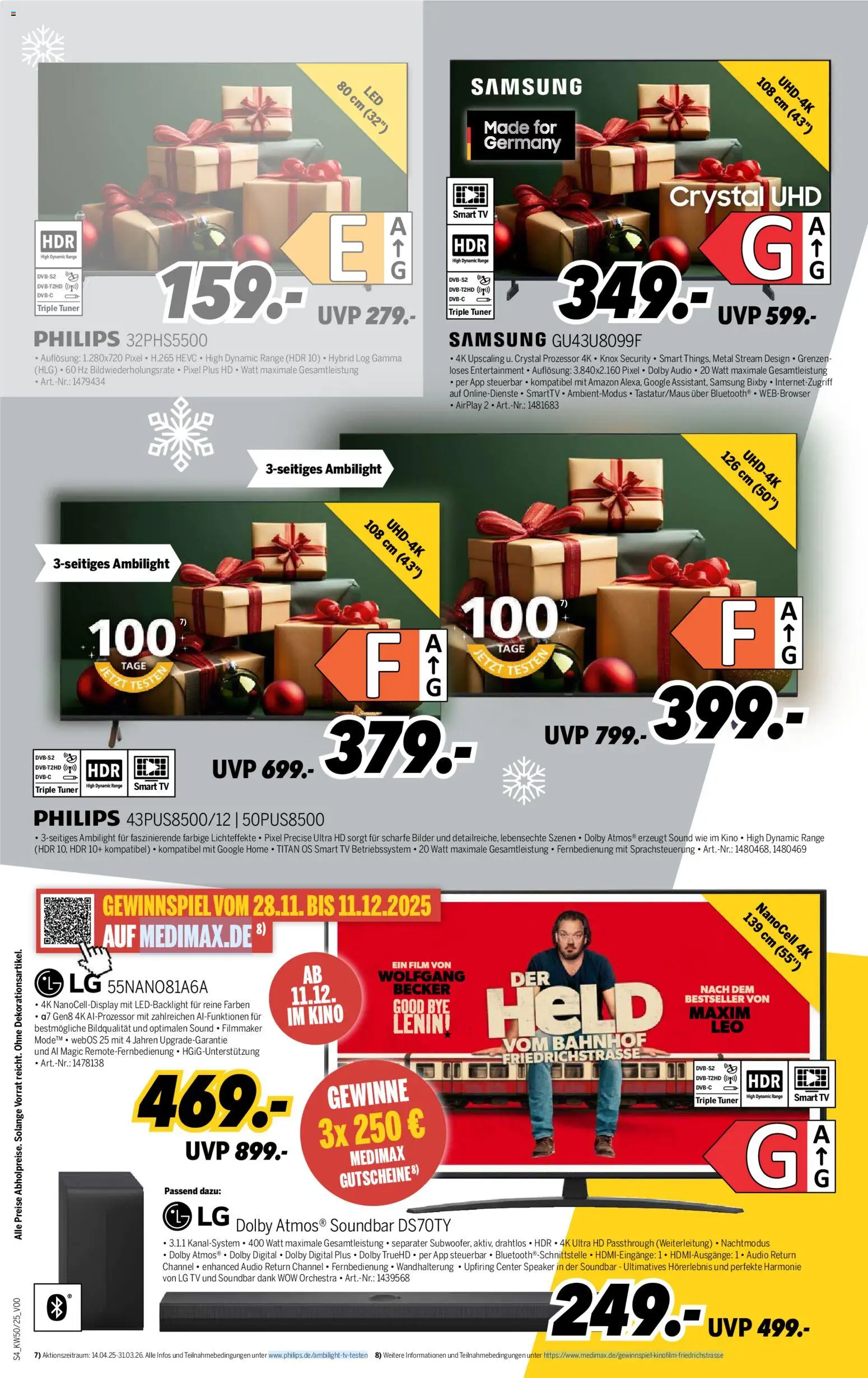 Medimax Prospekt 	 – gültig ab 06.12.2025 | Seite: 4 | Produkte: Samsung, Bilder, Soundbar, Audio