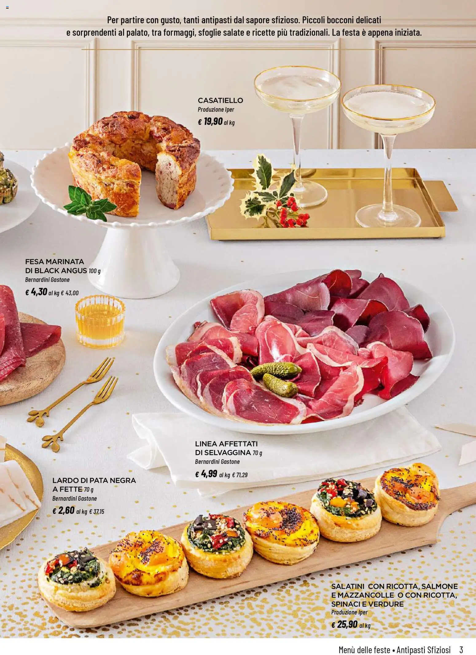 Volantino Iper del 04.12.2025 | Pagina: 3 | Prodotti: Salatini, Salmone, Verdure, Spinaci