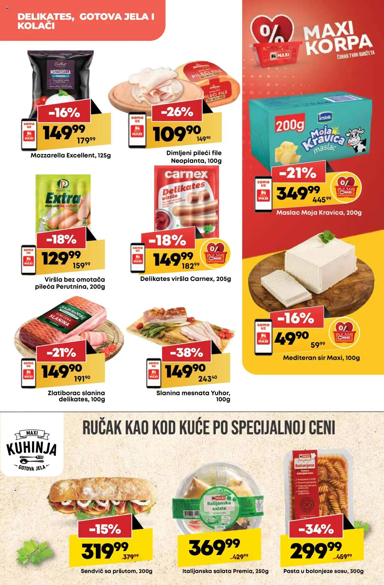 Maxi katalog - važi od 03.07.2025 | Strana: 16 | Proizvode: Pileći file, Kuhinja, Korpa, Mozzarella