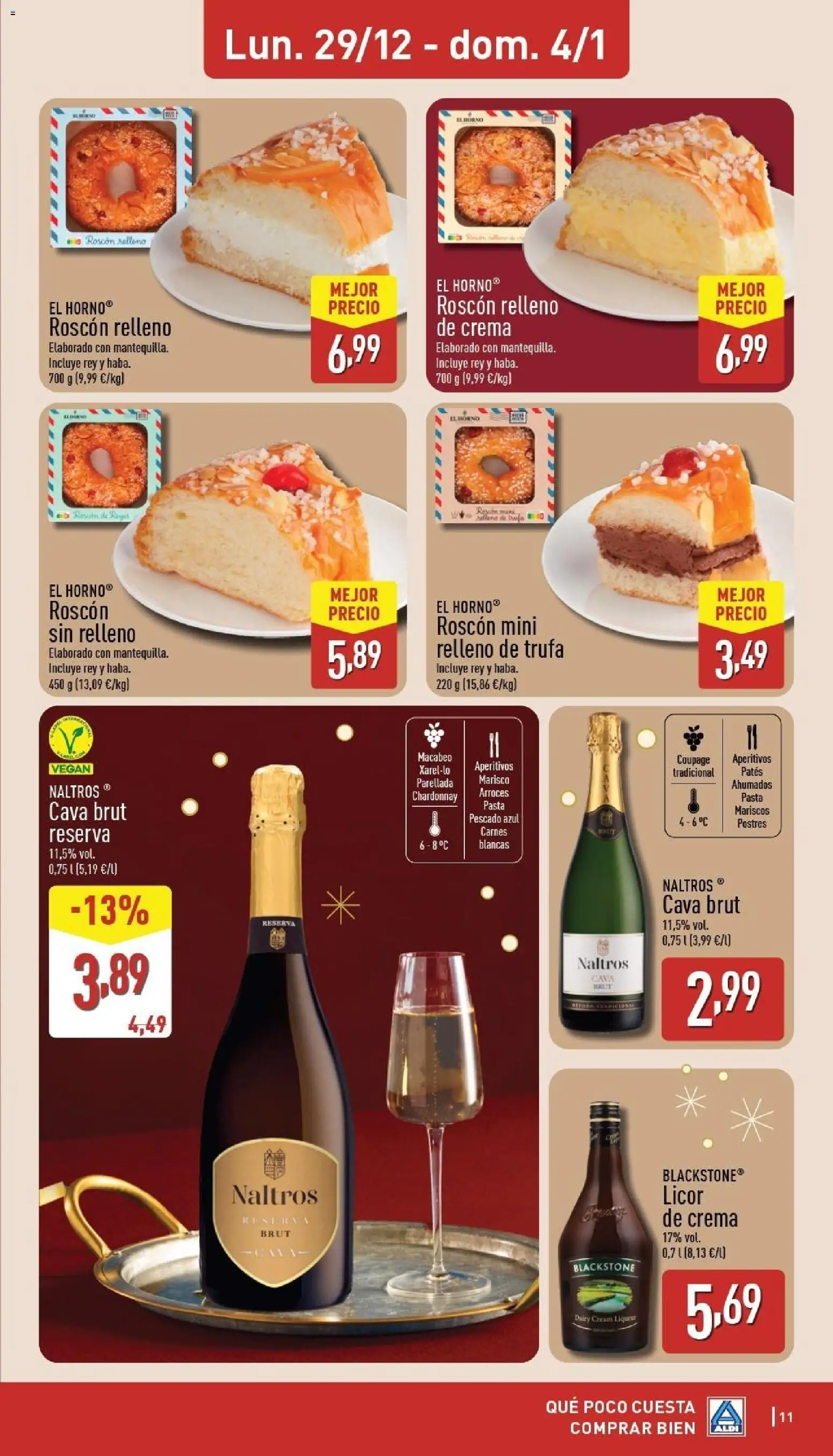 Aldi folleto Canarias │ válido desde el 29.12.2025 | Página: 11 | Productos: El horno, Licor, Pasta, Crema