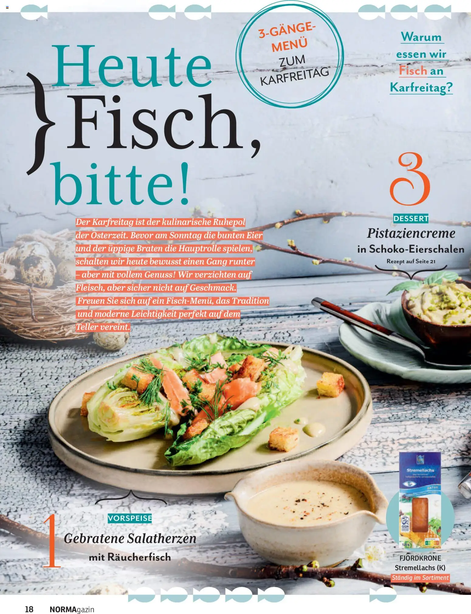 Norma NORMAgazin März/April 2026 – gültig ab 01.03.2026 | Seite: 18 | Produkte: Eier, Fisch