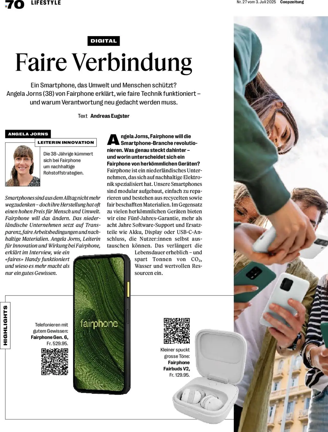 Coop Magazin ab 03.07.2025 | Seite: 70 | Produkte: Smartphone, Wasser