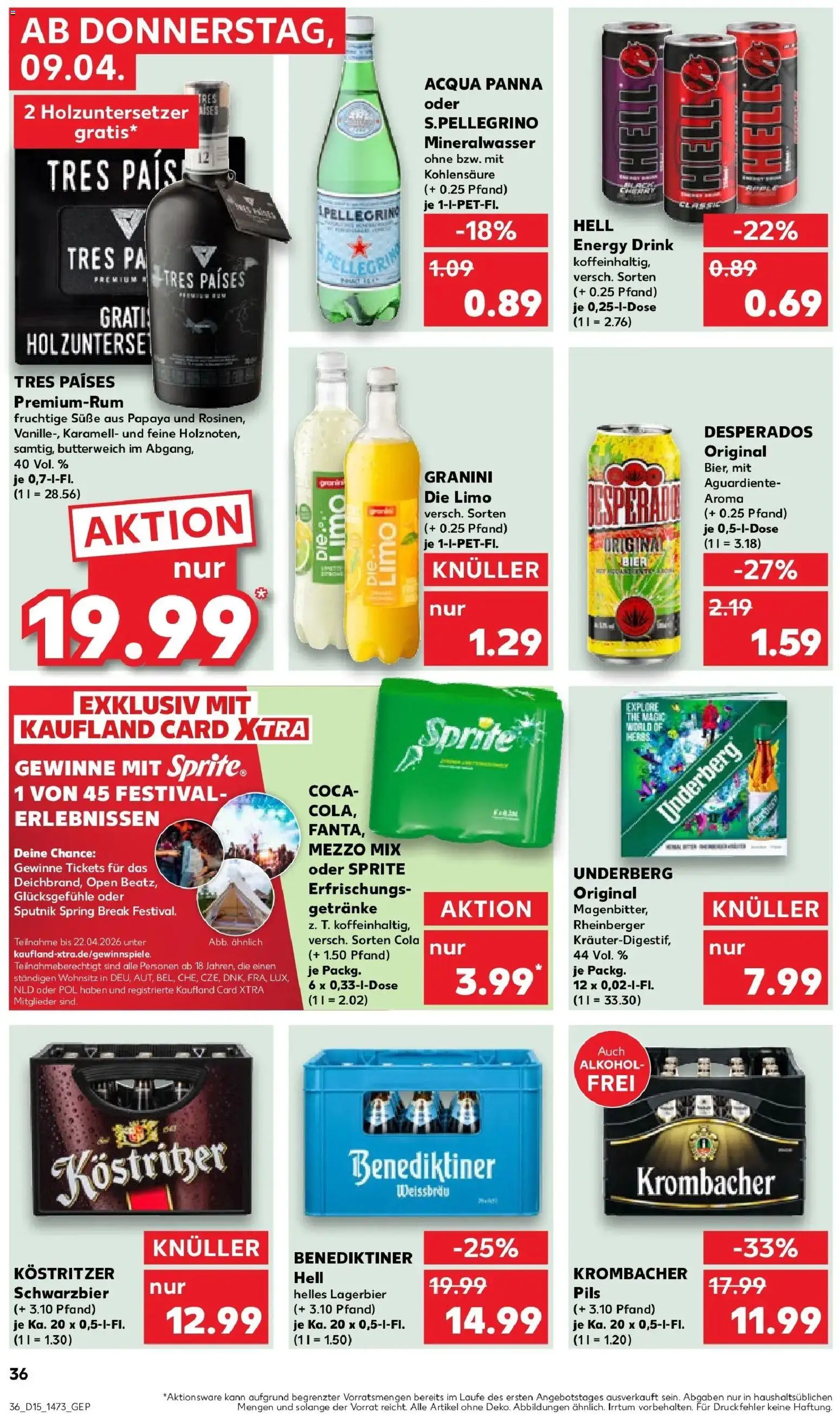 Kaufland Prospekt Schleiz	 – gültig ab 07.04.2026 | Seite: 48 | Produkte: Sprite, Mineralwasser, Desperados, Granini