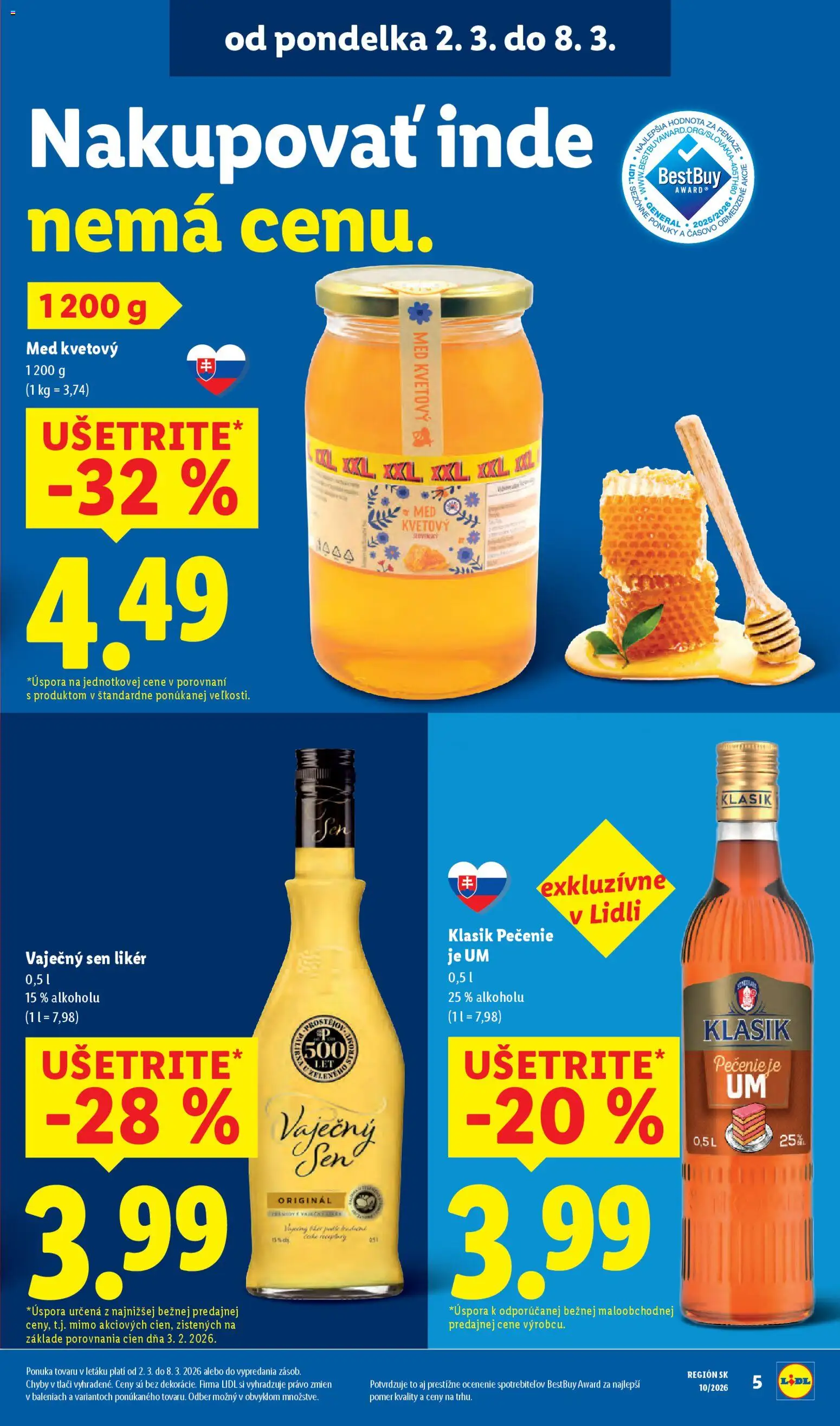 Nové Lidl akcie – leták je platný od 05.03.2026 | Strana: 4 | Produkty: Med