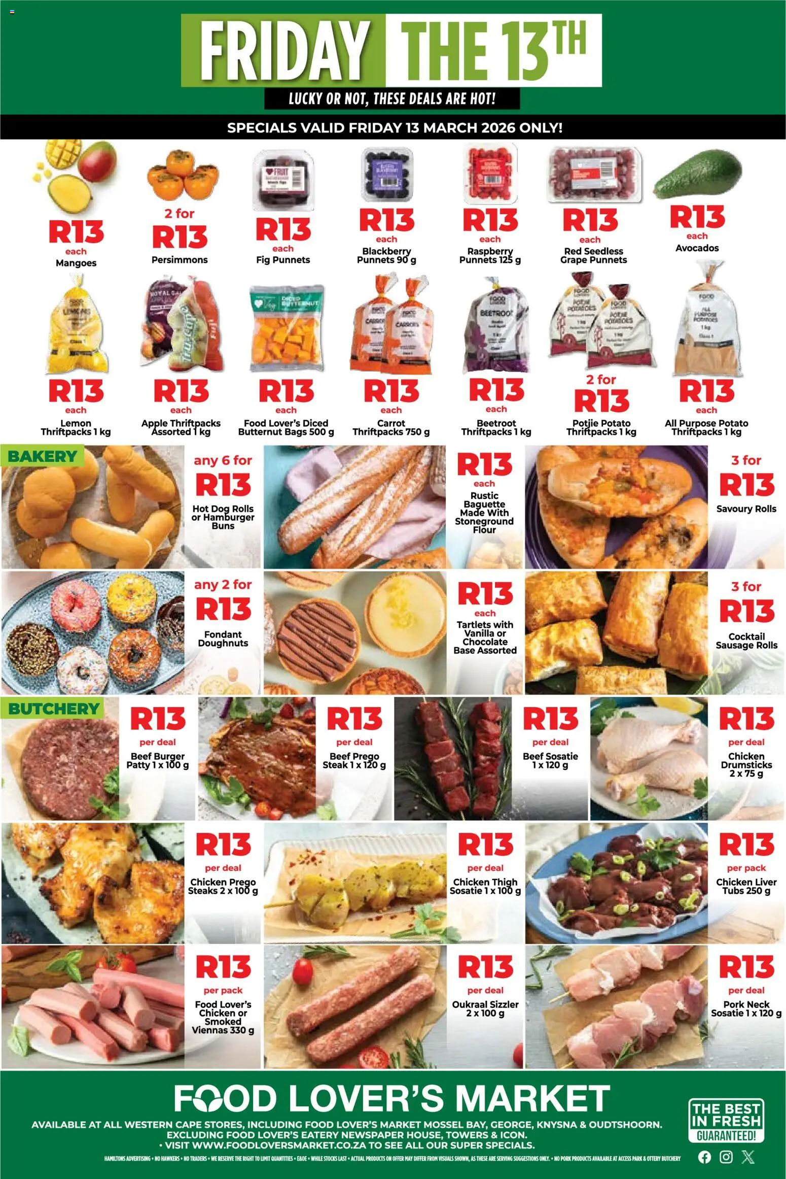 New Food Lover's Market catalogue – valid from 12.03.2026 | Page: 1 | Products: Bakery, Buns, Pork, Beef