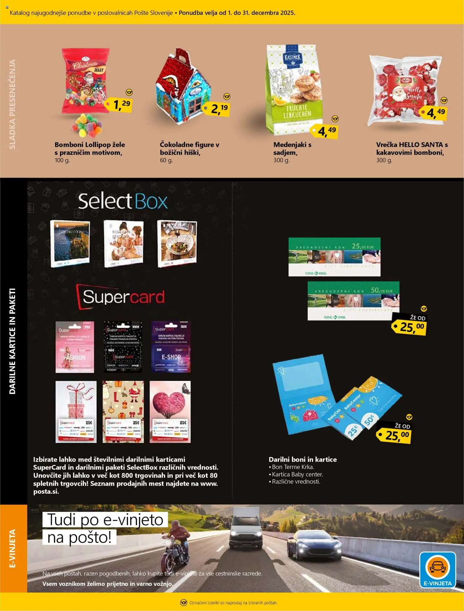 Novi Pošta Slovenije katalog ponudbe – veljaven od 01.12.2025 | Stran: 12