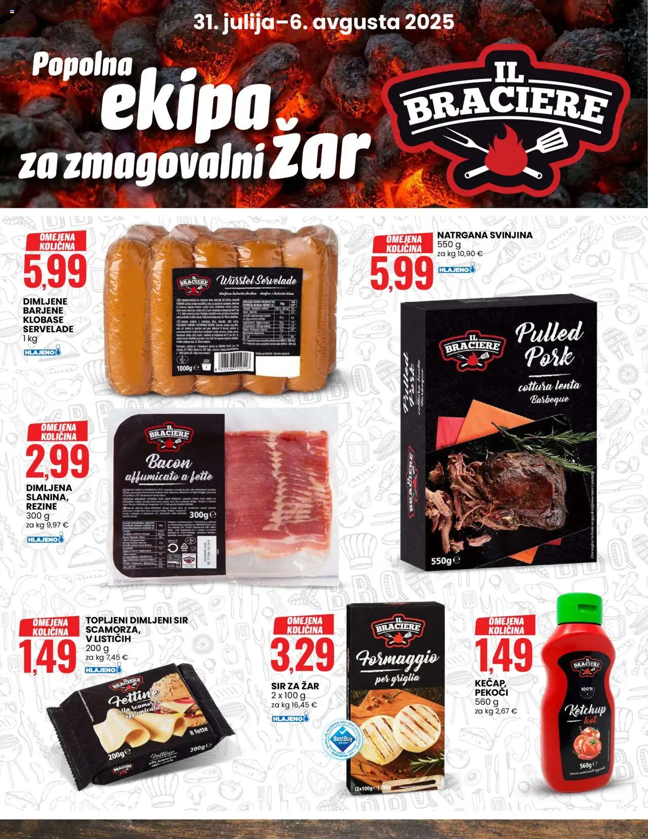 Eurospin katalog │ velja od 31.07.2025 | Stran: 4 | Izdelki: Zar, Sir, Klobase