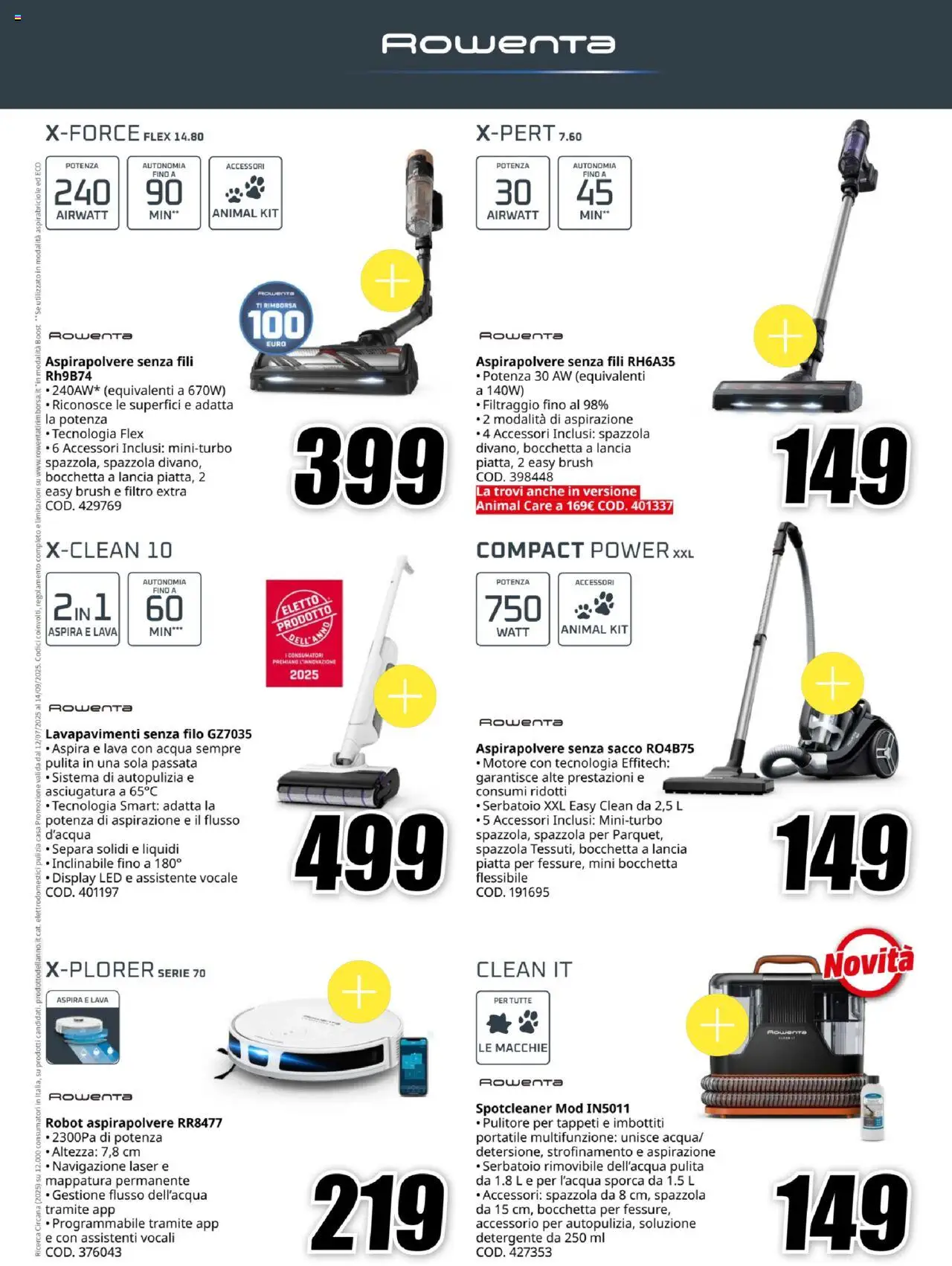 Volantino Media World del 07.08.2025 | Pagina: 25 | Prodotti: Detergente, Robot aspirapolvere, Acqua, Aspirapolvere