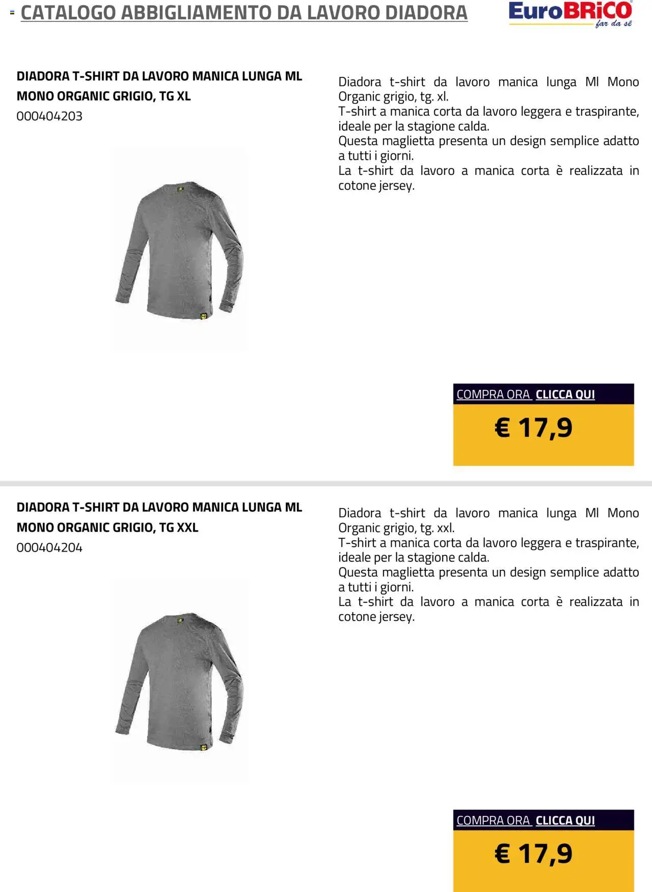 Volantino Eurobrico del 23.07.2025 | Pagina: 51 | Prodotti: Maglietta