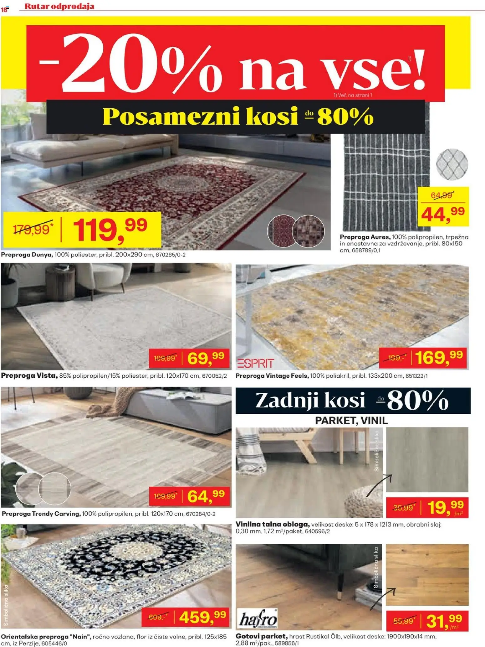 Novi Rutar katalog ponudbe – veljaven od 29.12.2025 | Stran: 18 | Izdelki: Preproga