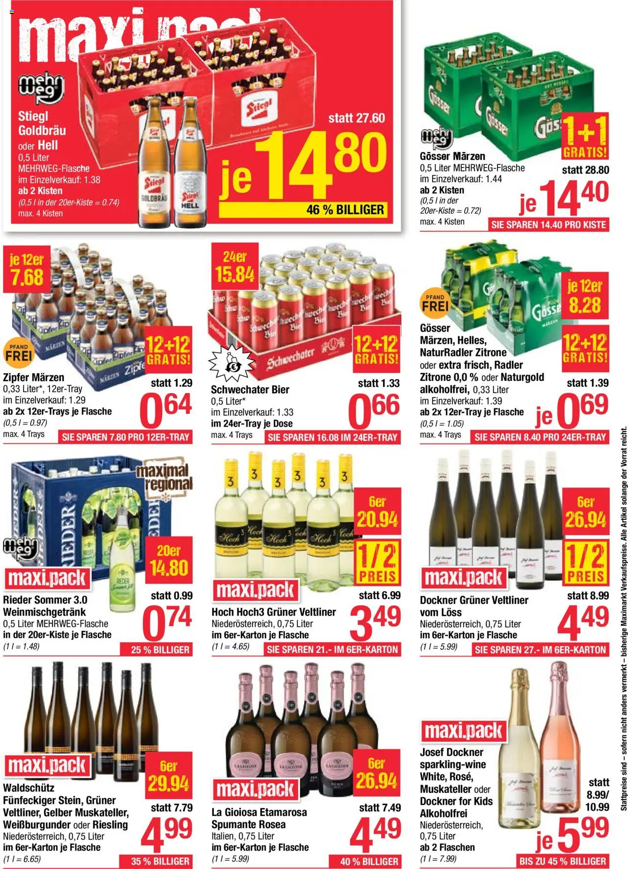 Maximarkt Flugblatt gültig ab 15.09.2025 | Seite: 15 | Produkte: Zitrone, Bier