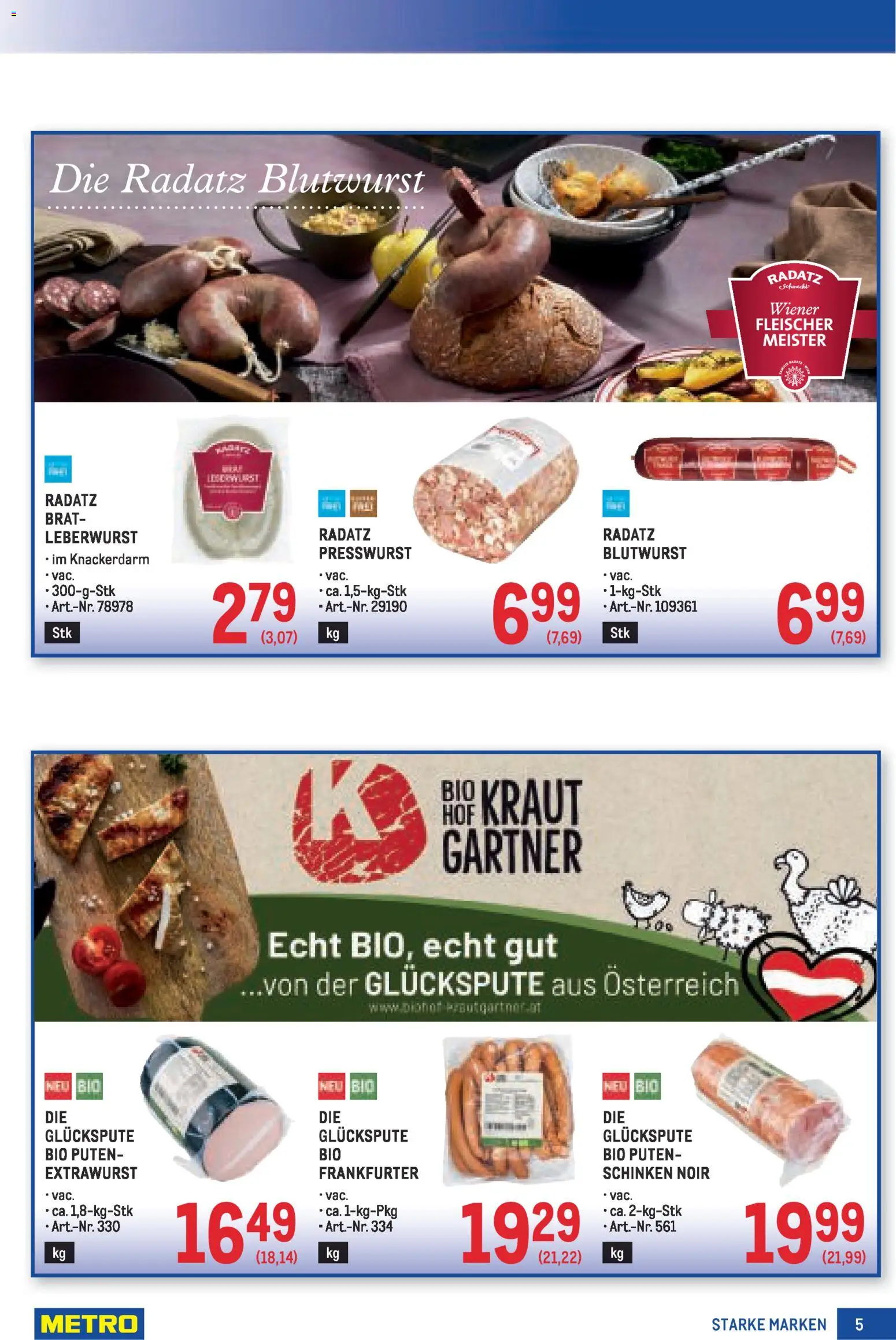 Metro Starke Marken gültig ab 13.11.2025 | Seite: 5 | Produkte: Kraut, Schinken