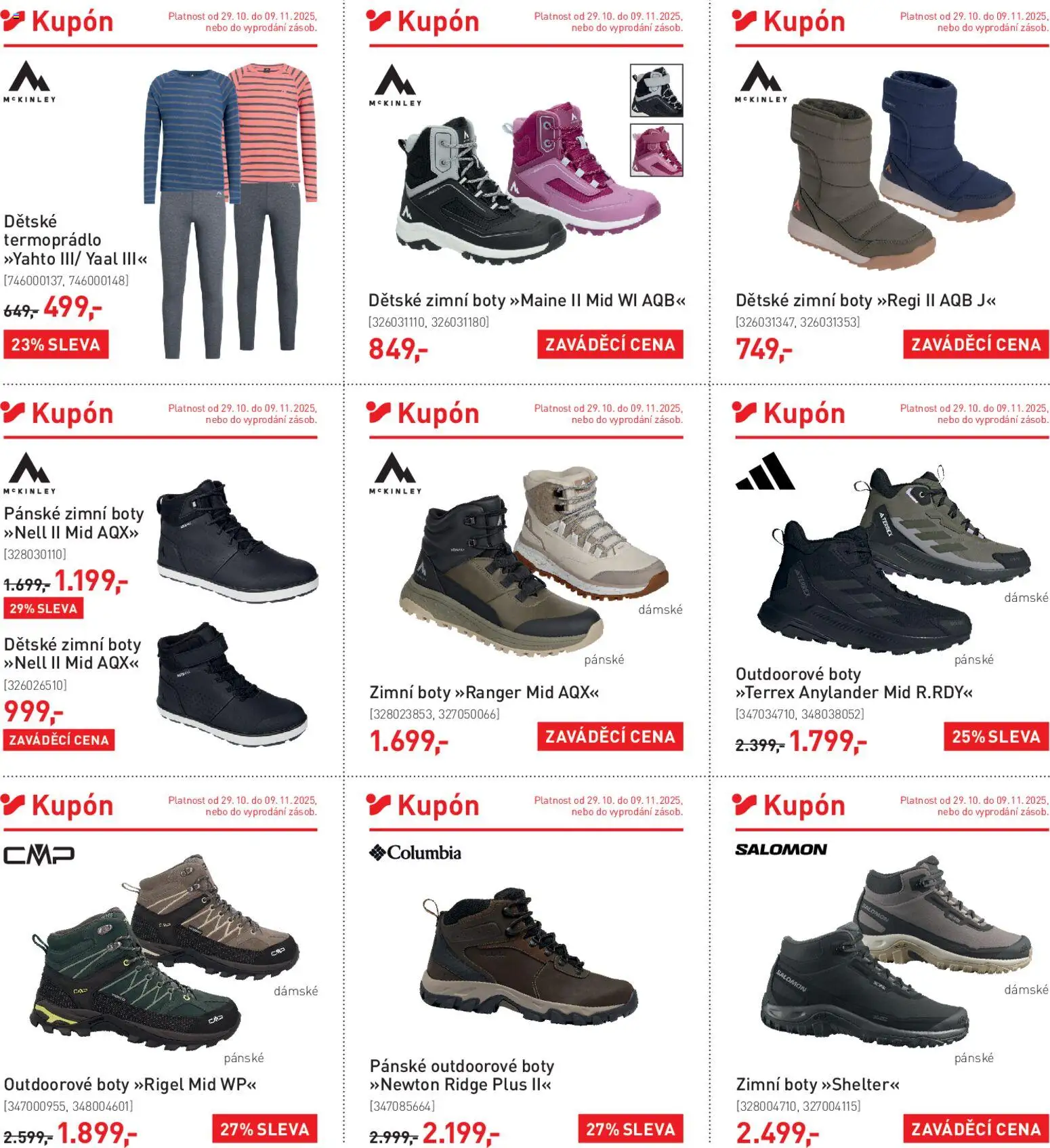 Intersport leták od 29.10.2025 | Strana: 2 | Produkty: Dětské zimní boty, Boty, Zimní boty, Termoprádlo