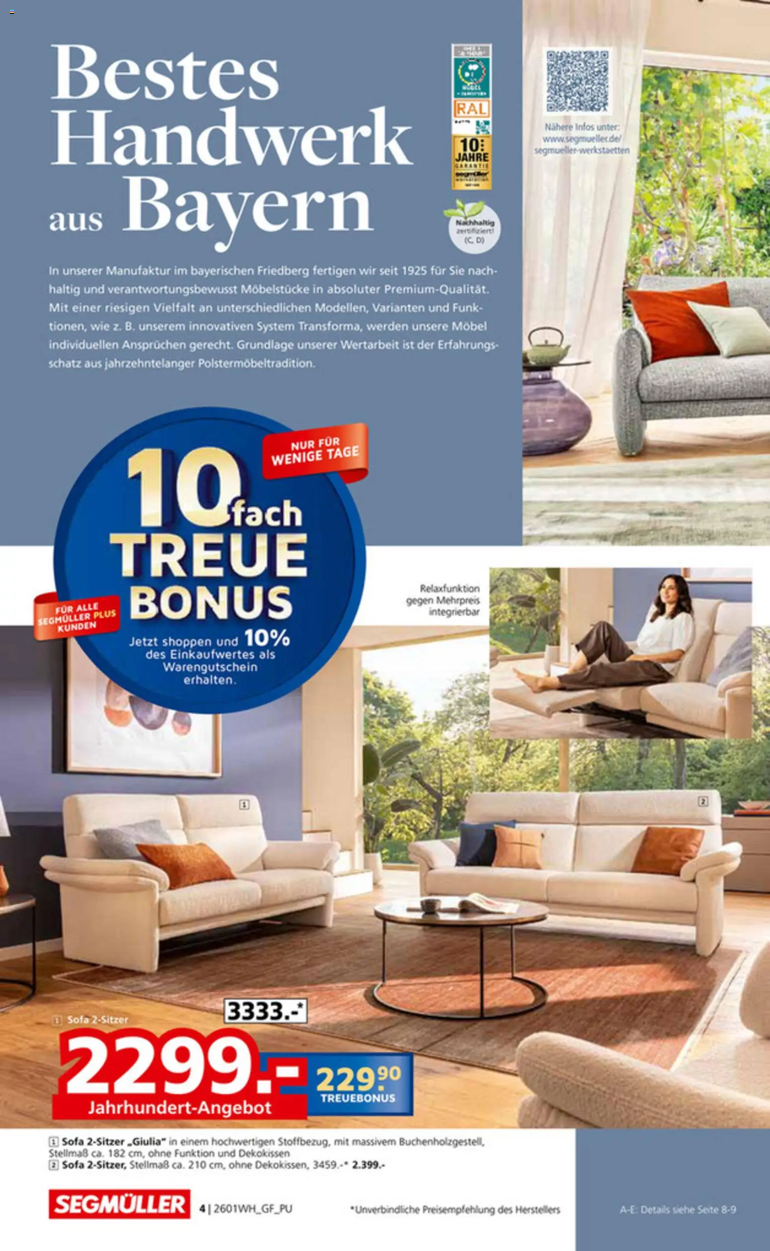 Segmüller Wohndesign – gültig ab 24.12.2025 | Seite: 4 | Produkte: Sofa