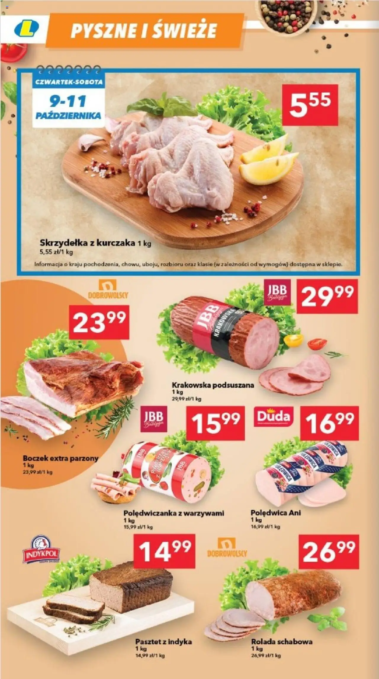 Lewiatan gazetka - Lublin od 09.10.2025 | Strona: 2 | Produkty: Skrzydełka z kurczaka, Pasztet z indyka, Rolada, Boczek