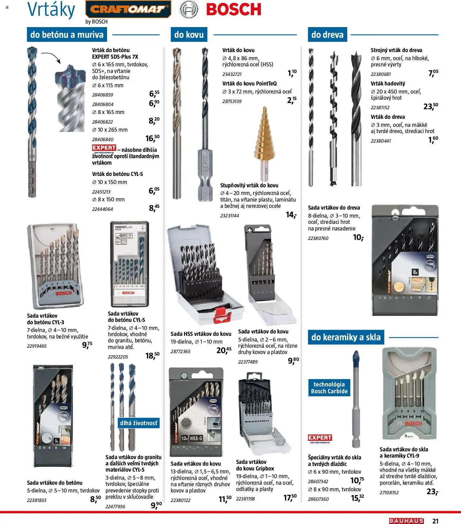 Nové Bauhaus akcie – leták je platný od 26.01.2026 | Strana: 21 | Produkty: Bosch