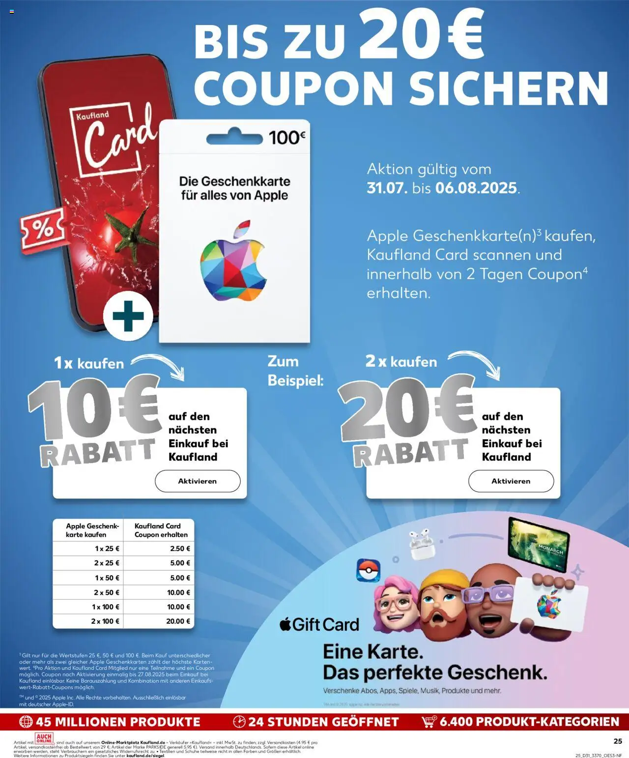 Kaufland Prospekt 	 - gültig ab dem 31.07.2025 | Seite: 25 | Produkte: Apple