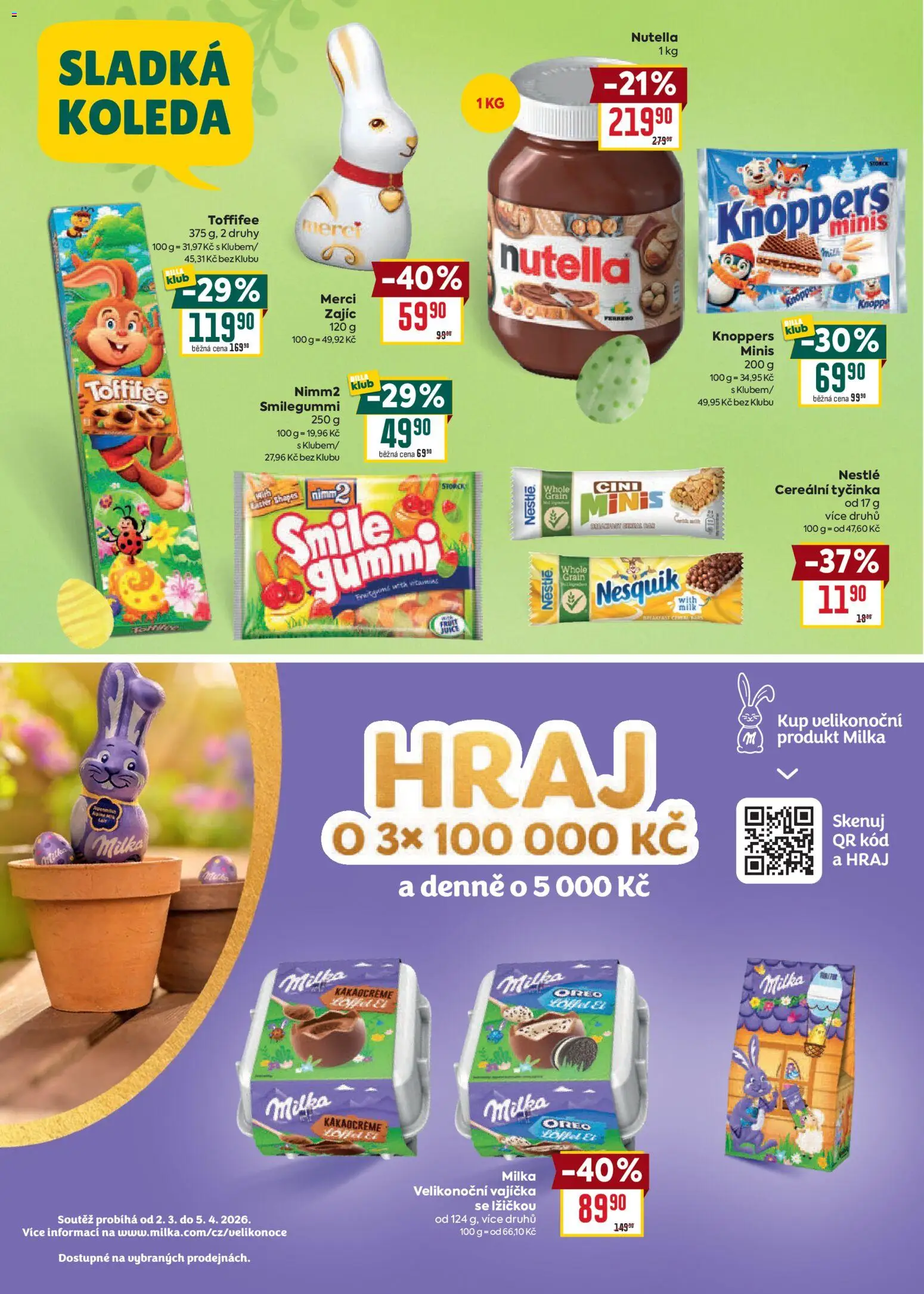 Billa leták - Velikonoce od 04.03.2026 | Strana: 10 | Produkty: Vajíčka, Knoppers, Merci, Nesquik