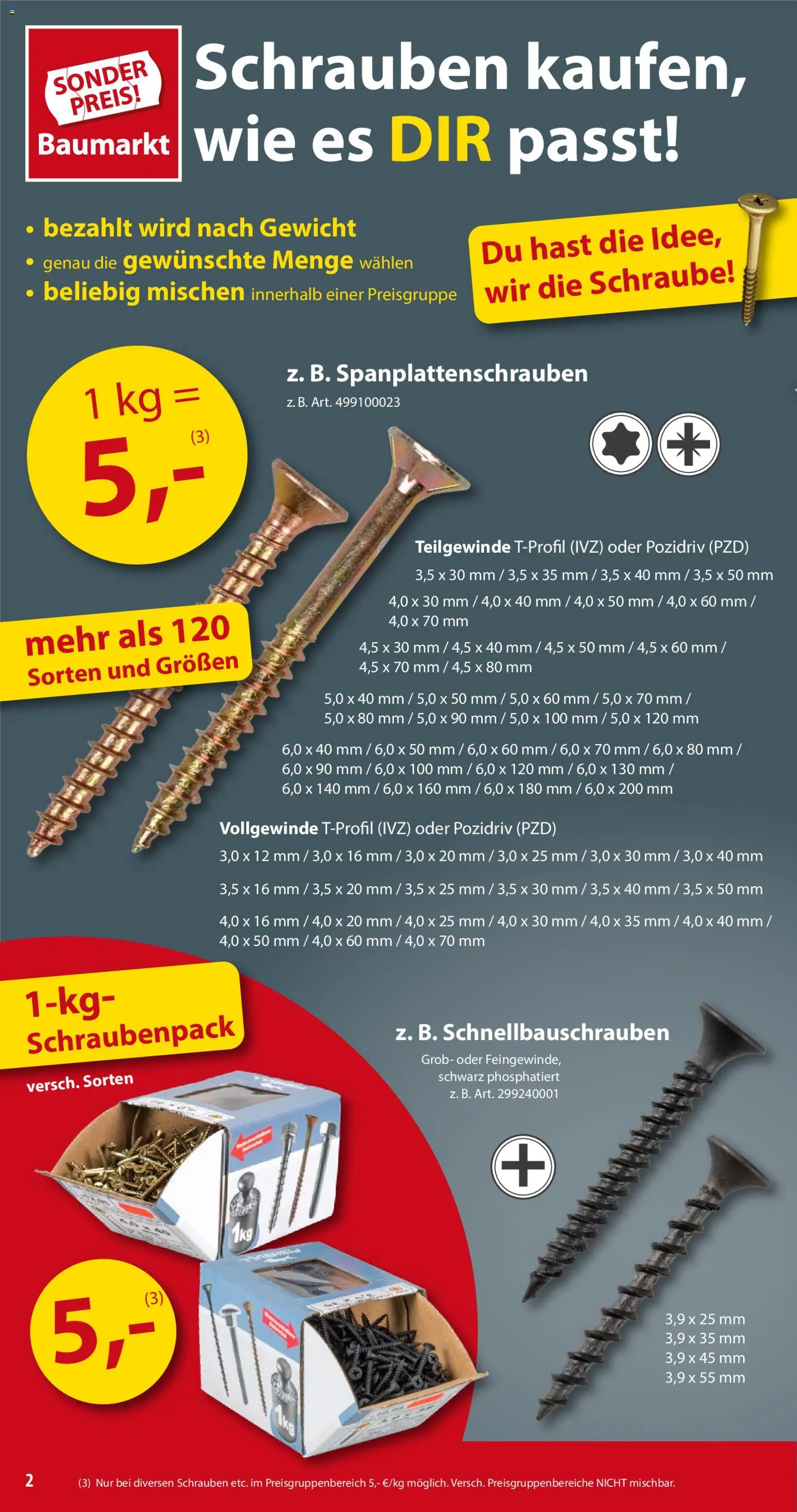 Sonderpreis Baumarkt Prospekt 	 – gültig ab 28.02.2026 | Seite: 2 | Produkte: Gewicht