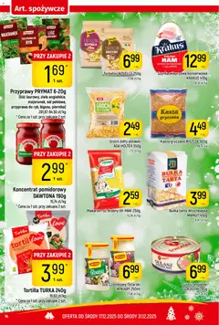 Pogląd oferty "Piotruś Pan Gazetka" - ważna od 17.12.2025 | Strona: 14 | Produkty: Groch, Kasza gryczana, Szynka, Sos