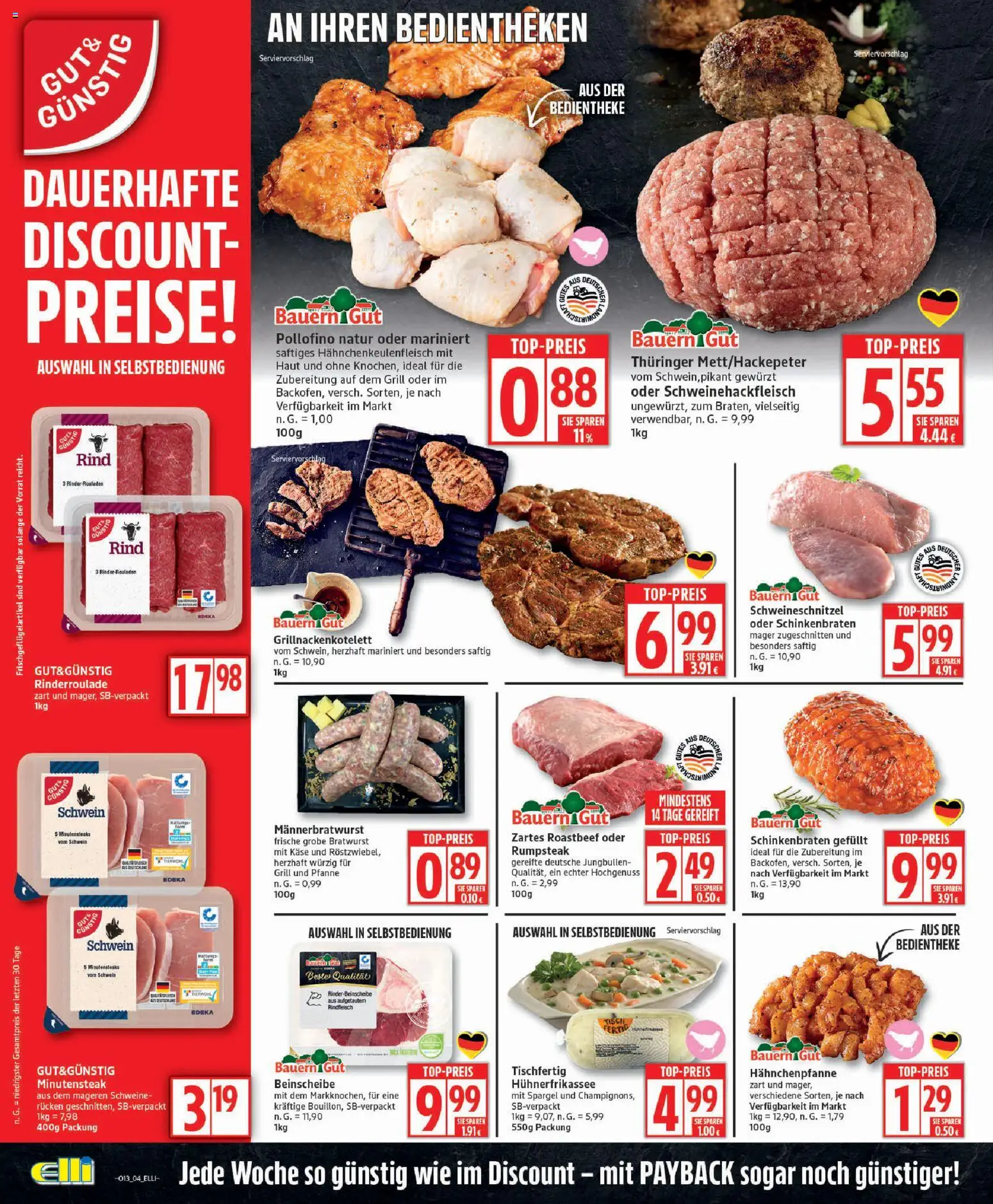 Elli Markt Prospekt 	 – gültig ab 23.03.2026 | Seite: 4 | Produkte: Rumpsteak, Käse, Roastbeef, Rindfleisch