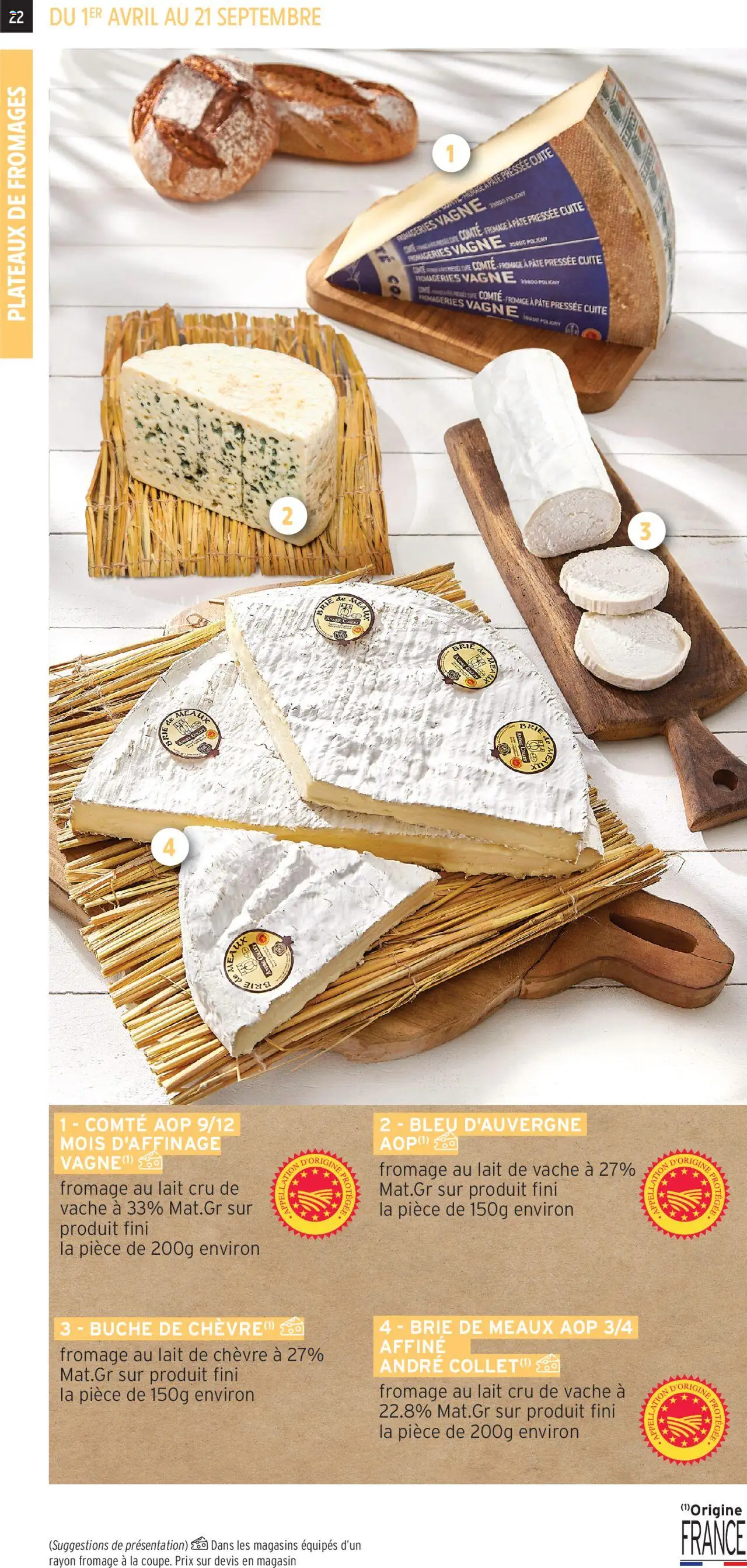  | Page: 22 | Produits: Brie de meaux aop, Lait, Fromage, Brie