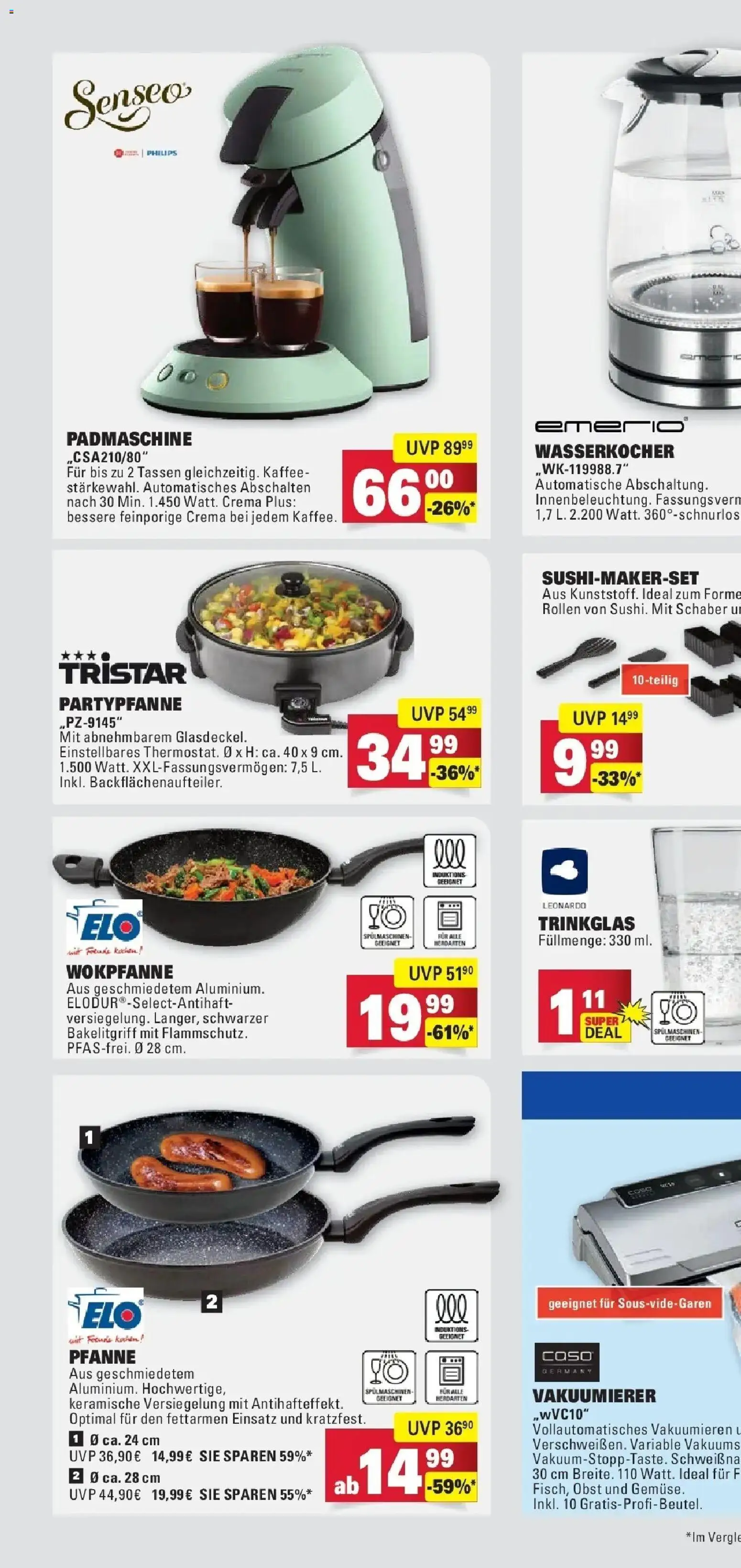 E center Prospekt Sinzheim	 – gültig ab 05.04.2026 | Seite: 86 | Produkte: Wasserkocher, Kaffee, Vakuumierer, Obst