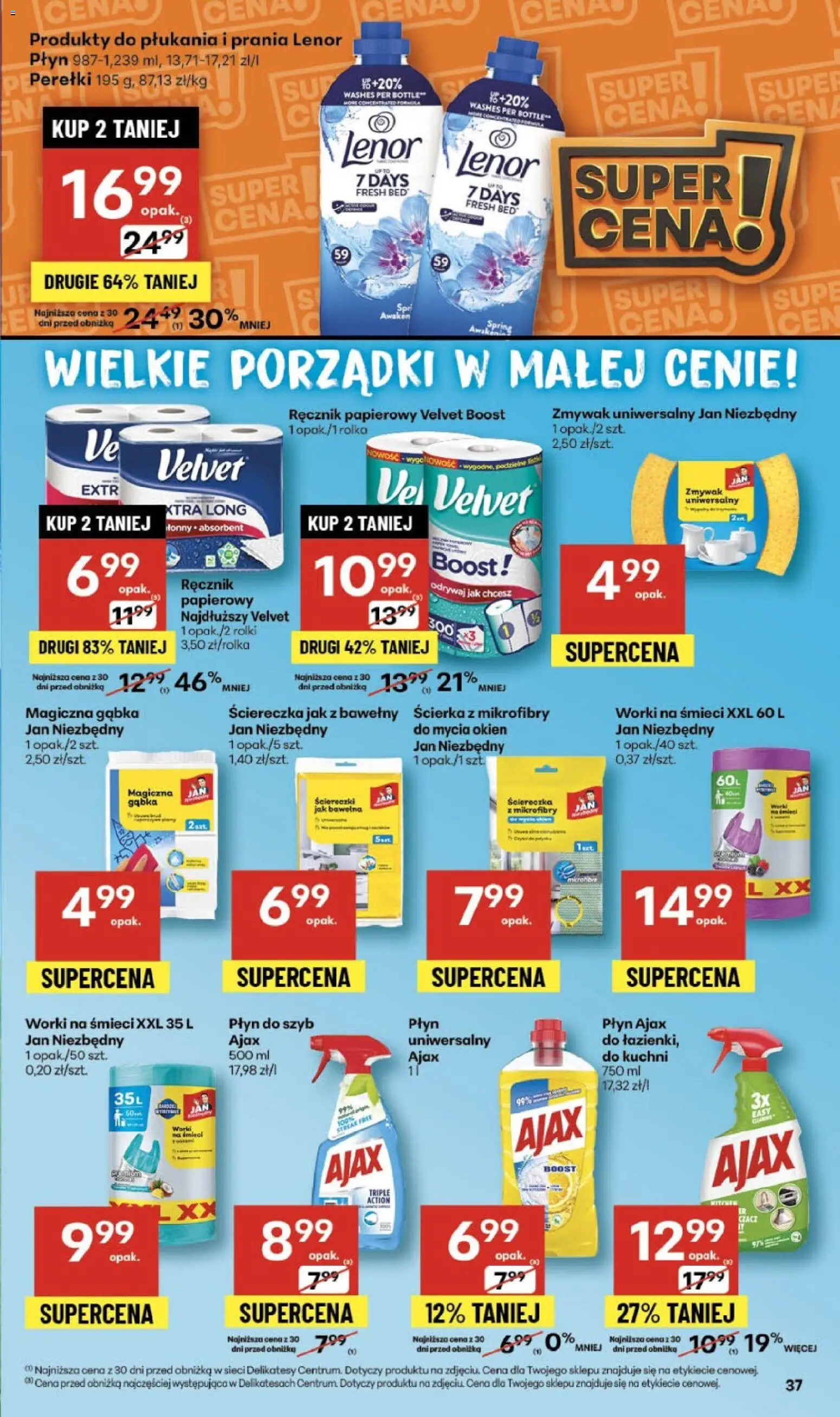 Delikatesy Centrum Gazetka - Sklepy Własne od 20.11.2025 | Strona: 37 | Produkty: Ścierka z mikrofibry, Delikatesy, Gąbka, Ręcznik papierowy