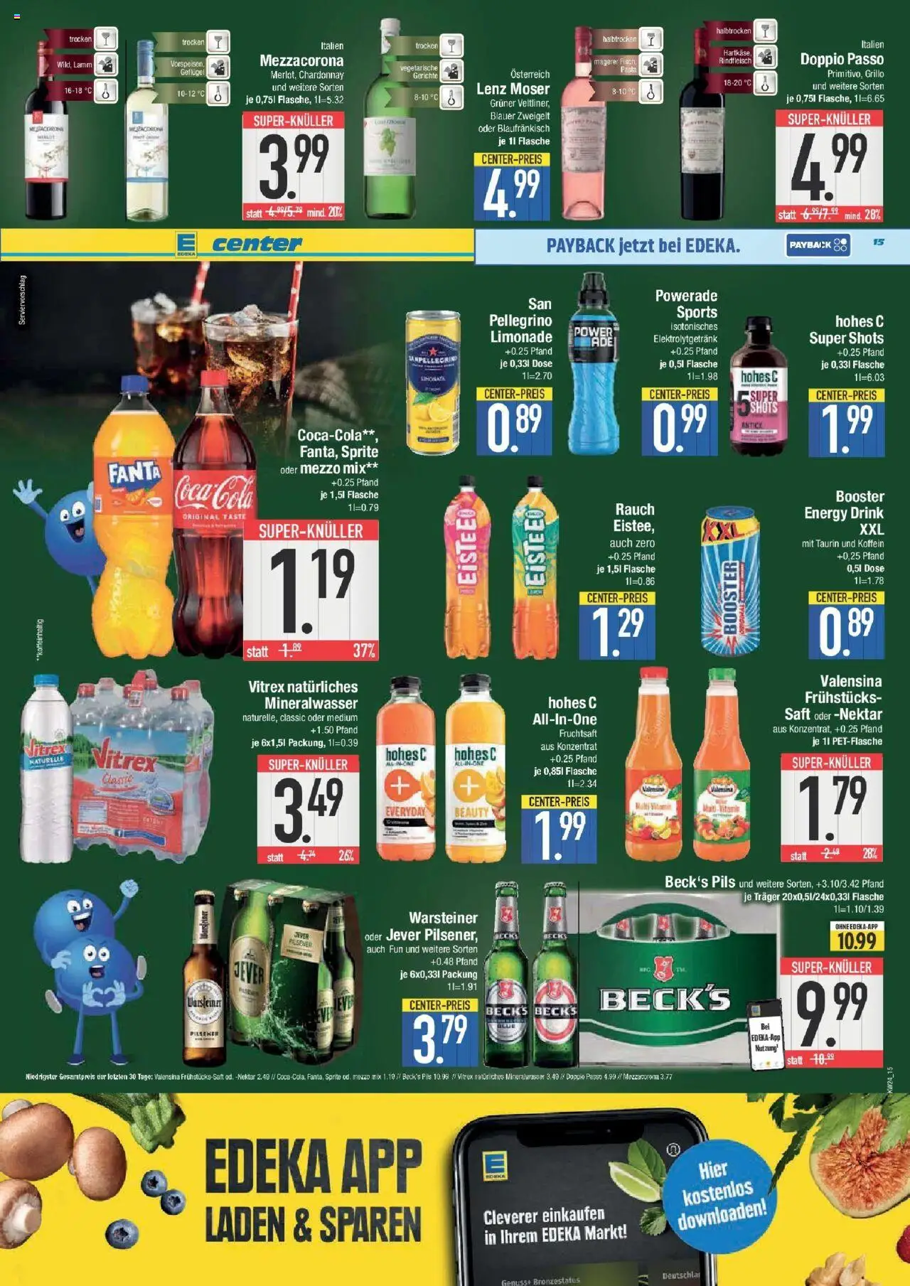 Edeka prospekt Hunderdorf	 - gültig ab dem 08.06.2025 | Seite: 15 | Produkte: Sprite, Pils, Hohes c, Rindfleisch