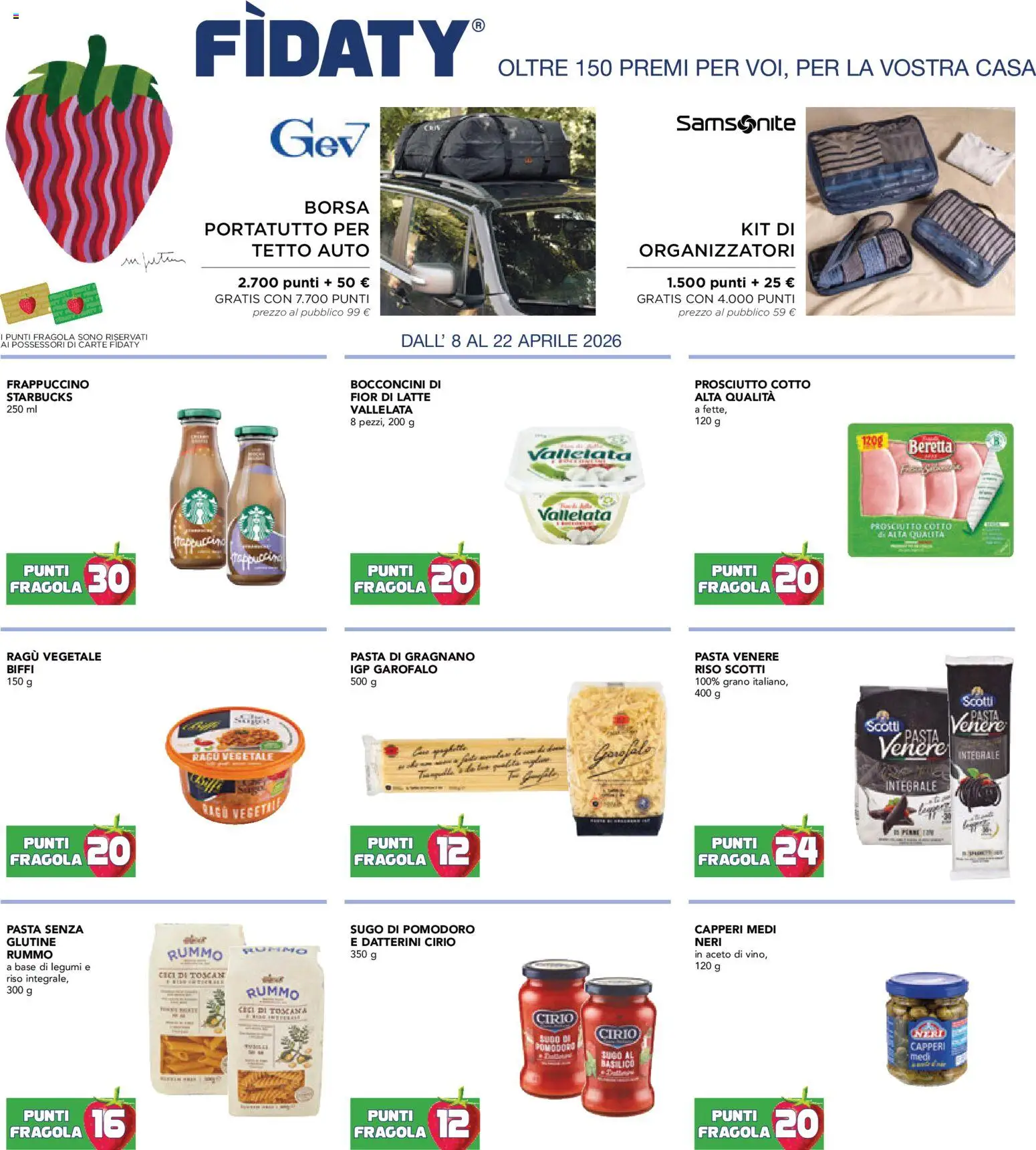 Volantino Esselunga S del 08.04.2026 | Pagina: 20 | Prodotti: Prosciutto Cotto, Riso, Latte, Borsa