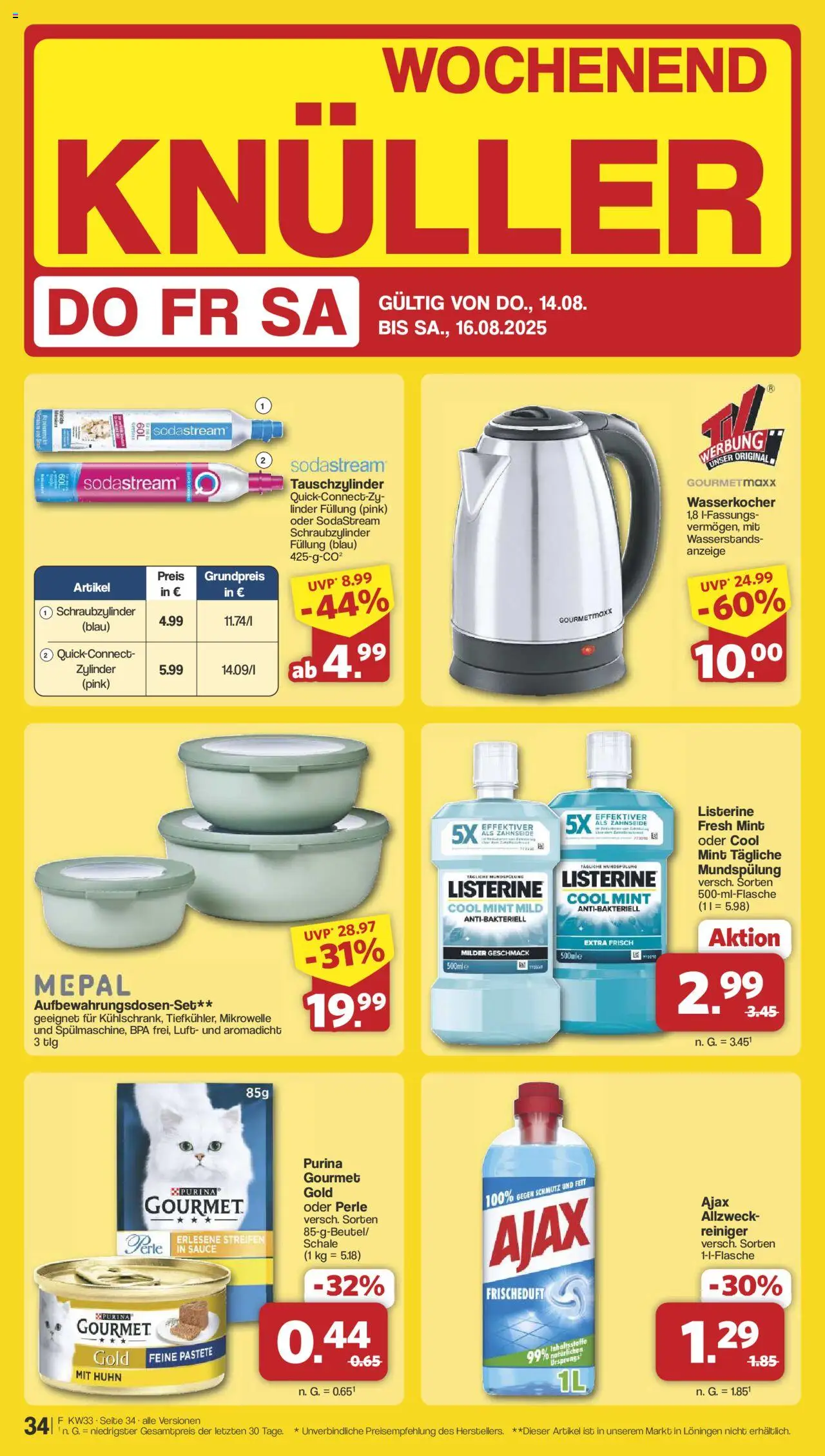 Famila Nordwest Prospekt 	 - gültig ab dem 11.08.2025 | Seite: 38 | Produkte: Mikrowelle, Wasserkocher, Listerine, Sodastream