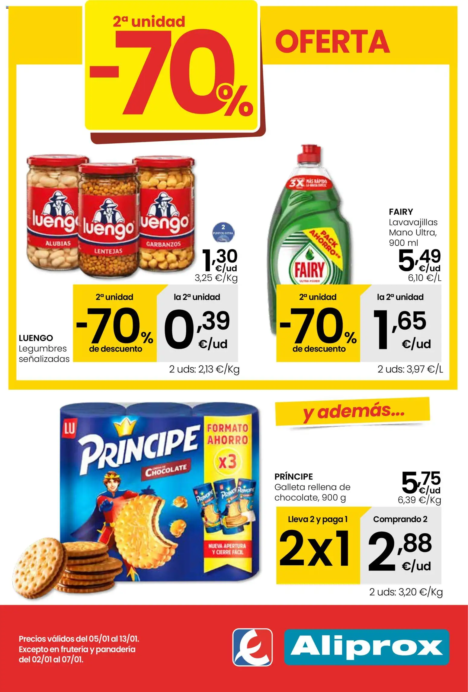 Eroski -  Aliprox │ válido desde el 05.01.2026 | Página: 1 | Productos: Chocolate, Lavavajillas, Panadería