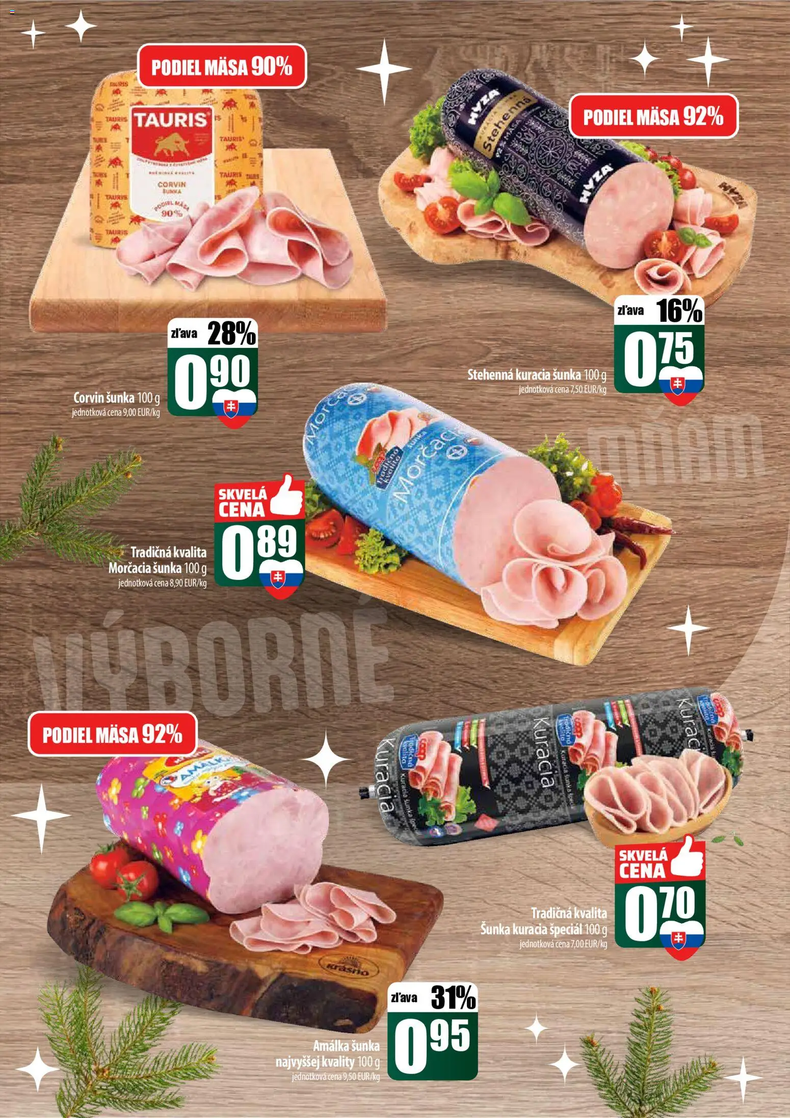 Nové COOP Jednota akcie – leták je platný od 22.12.2025 | Strana: 10 | Produkty: Pás, Šunka