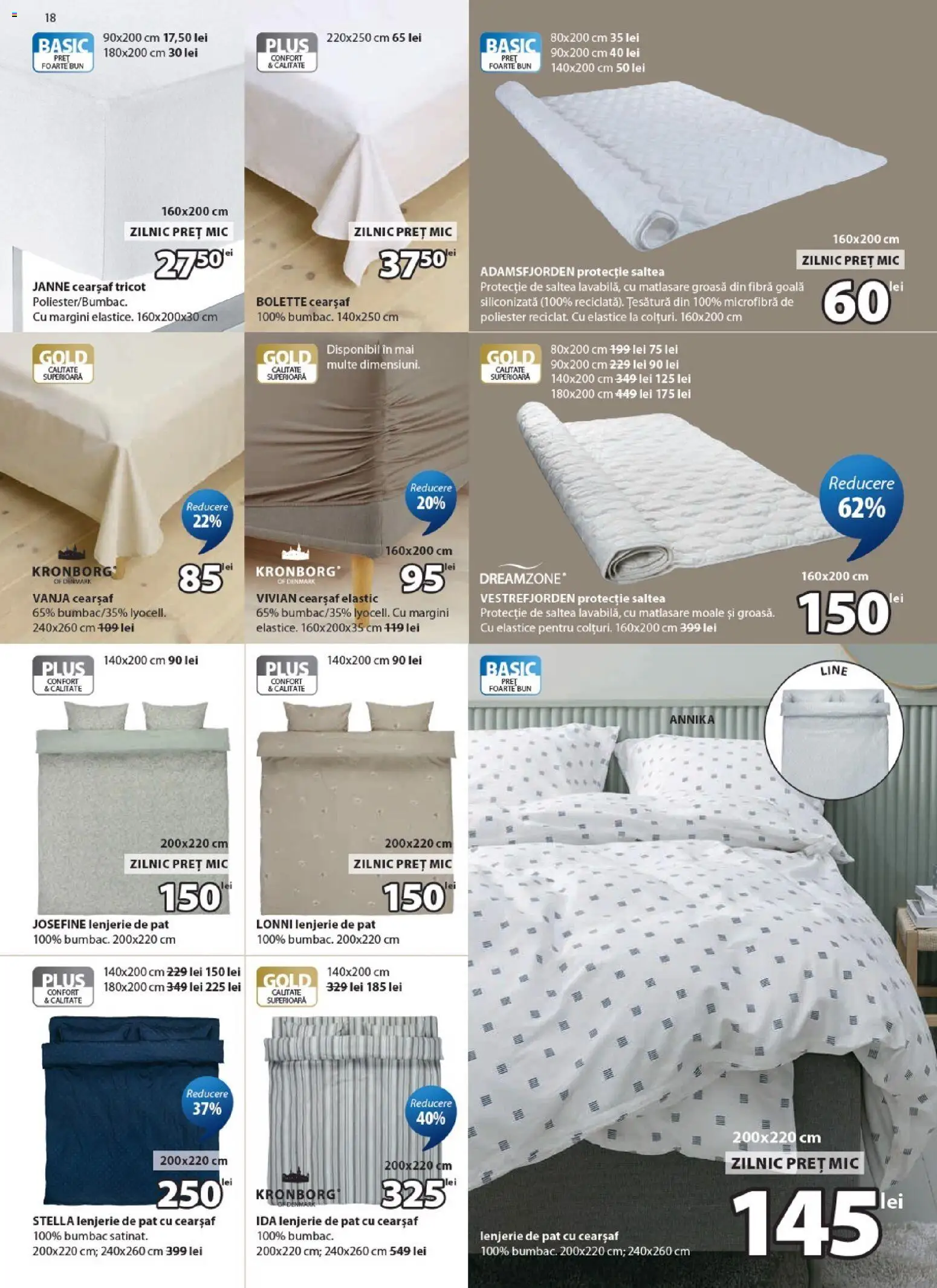 Noul catalog JYSK – valabil de la 24.04.2026 | Pagină: 18 | Produse: Pat, Saltea, Lenjerie de pat