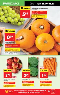 Pogląd oferty "Biedronka gazetka - Oferta w tym tygodniu" - ważna od 29.10.2025 | Strona: 23 | Produkty: Dynia, Winogrono, Warzywa, Owoce