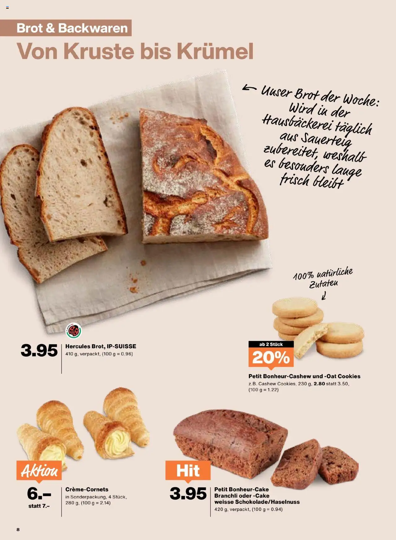 Migros Aktionen ab 24.06.2025 | Seite: 8 | Produkte: Brot