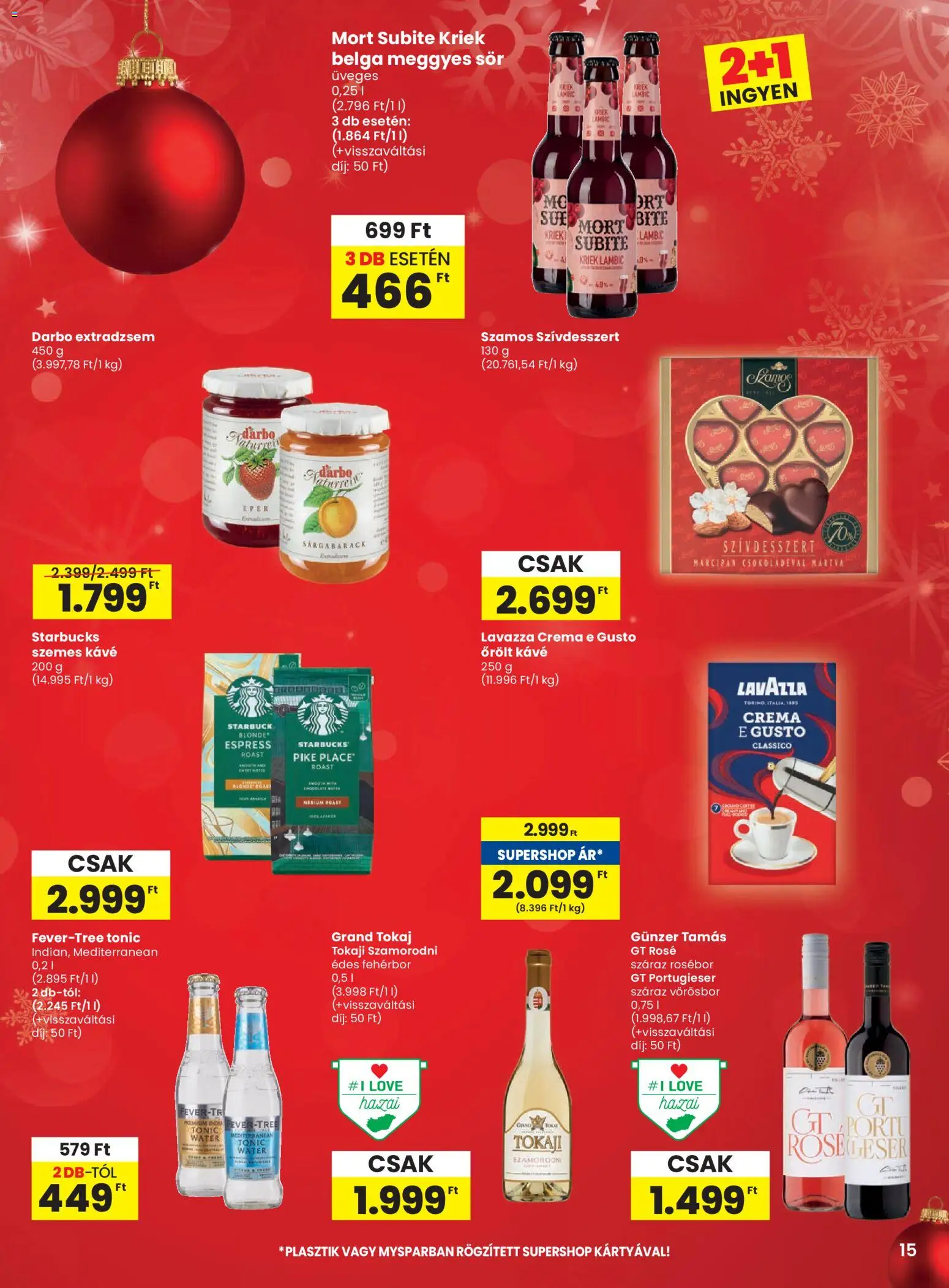 Spar akciós ujság - amely érvényes a következő dátumtól: 18.12.2025 | Oldal: 15 | Termékek: Marcipan, Szemes kávé, Eper, Őrölt kávé