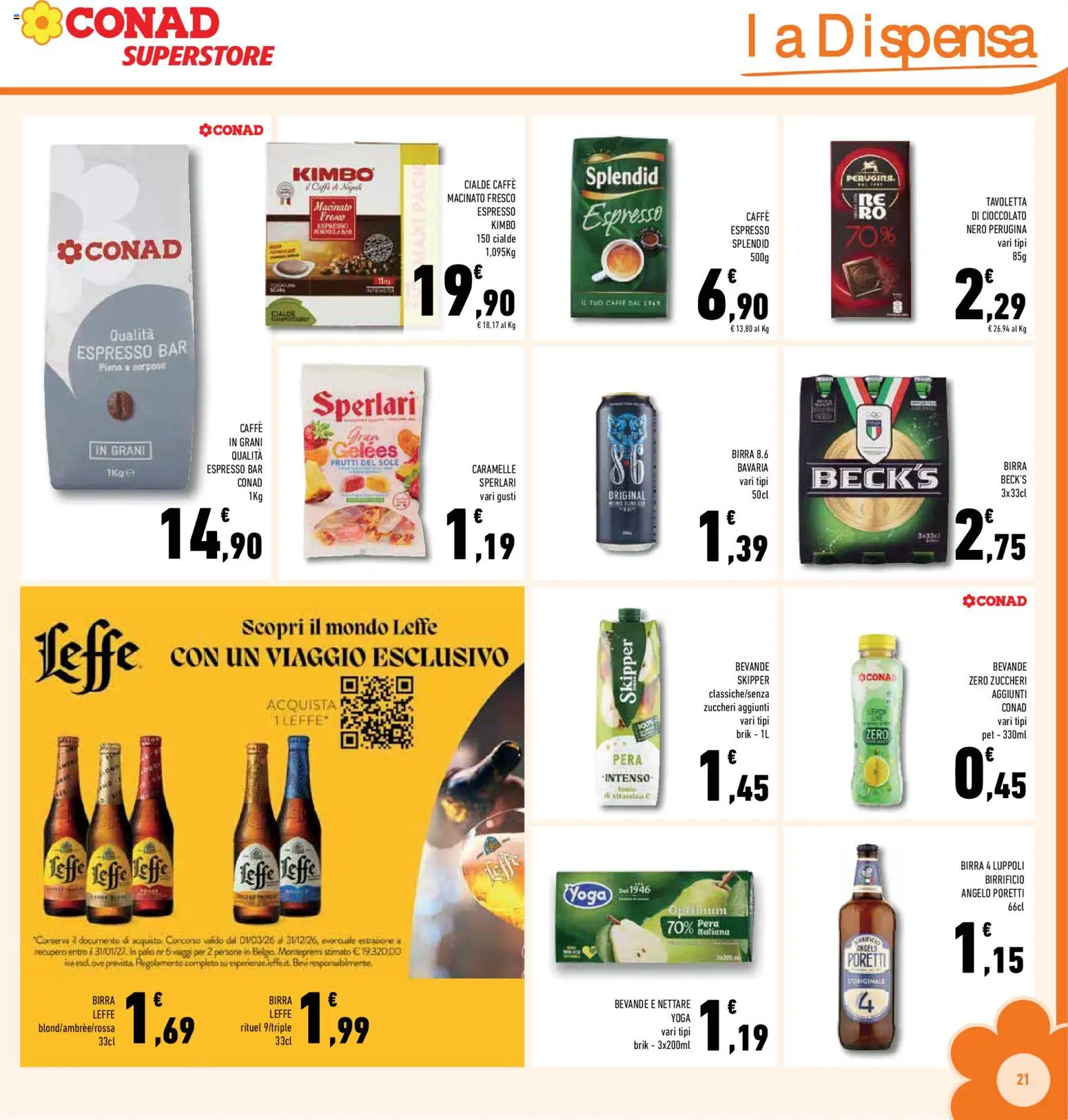 Volantino Conad del 08.04.2026 | Pagina: 21 | Prodotti: Caffè, Caramelle, Pera, Macinato