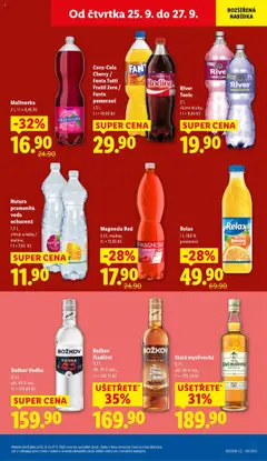 River Tonic, 2 l, různé druhy, 1 l = 9,95 Kč od 25.09.2025 | Strana: 31 | Produkty: Vodka Božkov, Voda, River tonic, Magnesia Red