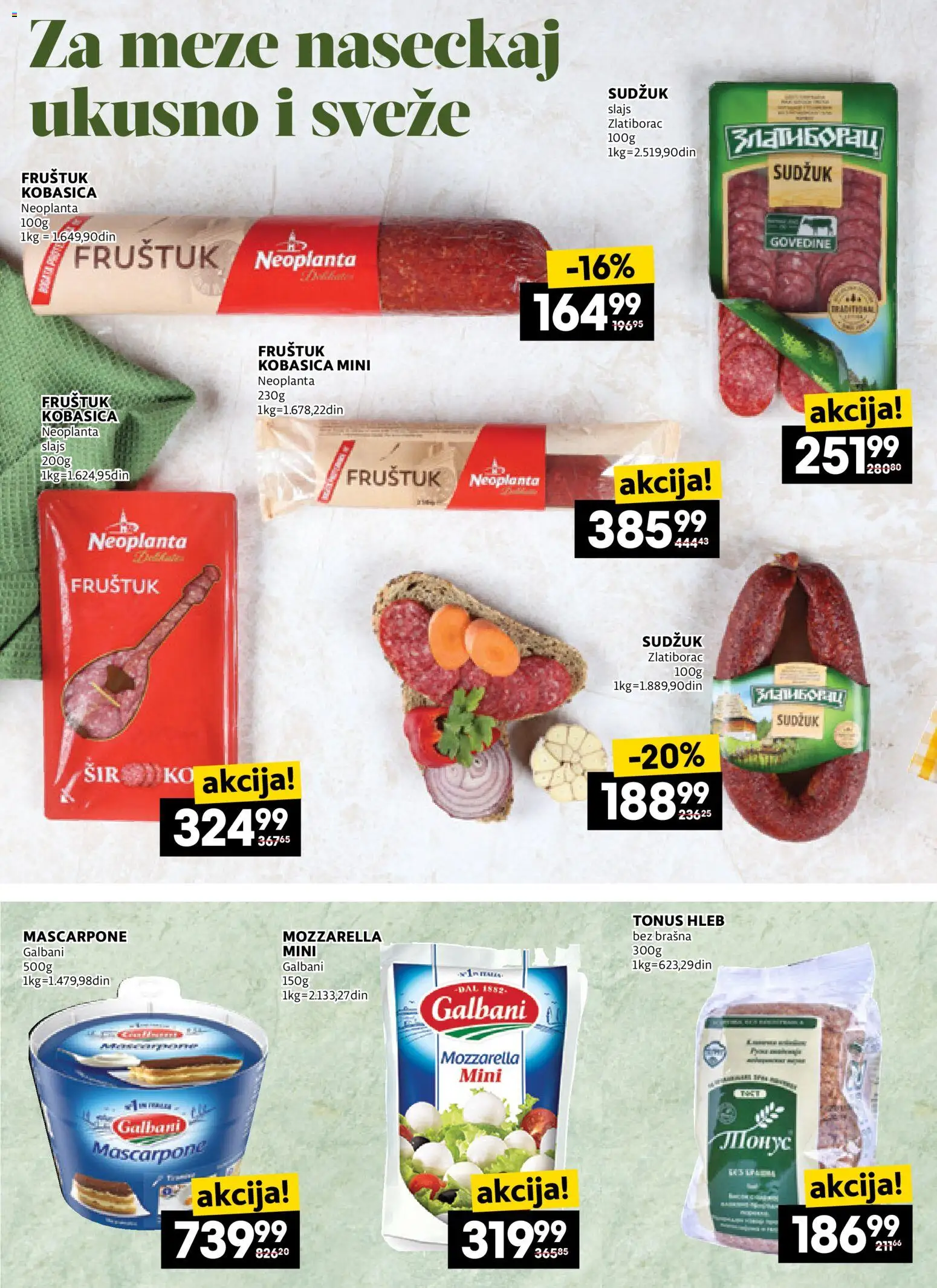 Idea katalog - važi od 23.10.2025 | Strana: 12 | Proizvode: Mozzarella, Hleb, Mascarpone, Kobasica