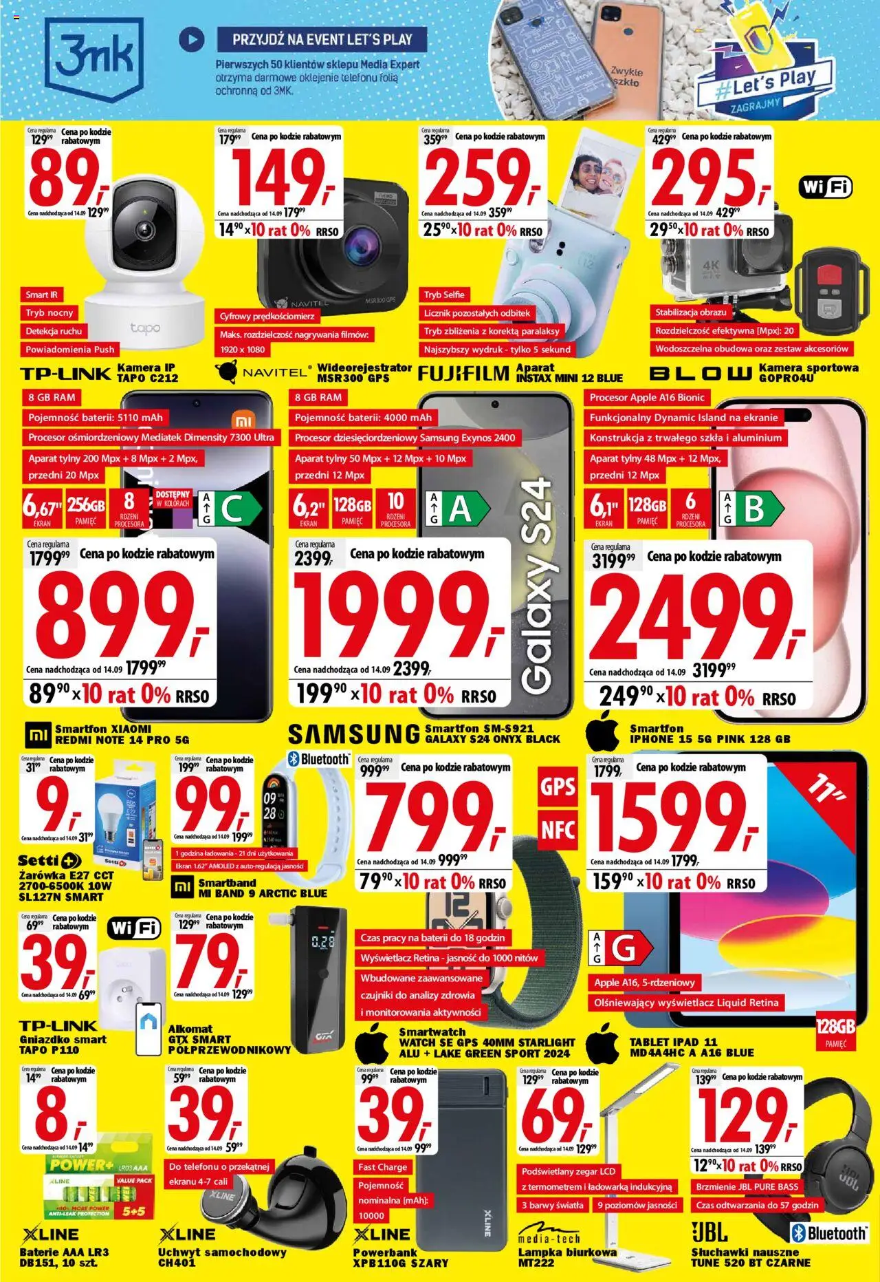 Mediaexpert Gazetka - Wielkie otwarcie Chorzów od 04.09.2025 | Strona: 4 | Produkty: Smartfon, Słuchawki, Baterie, Smartband