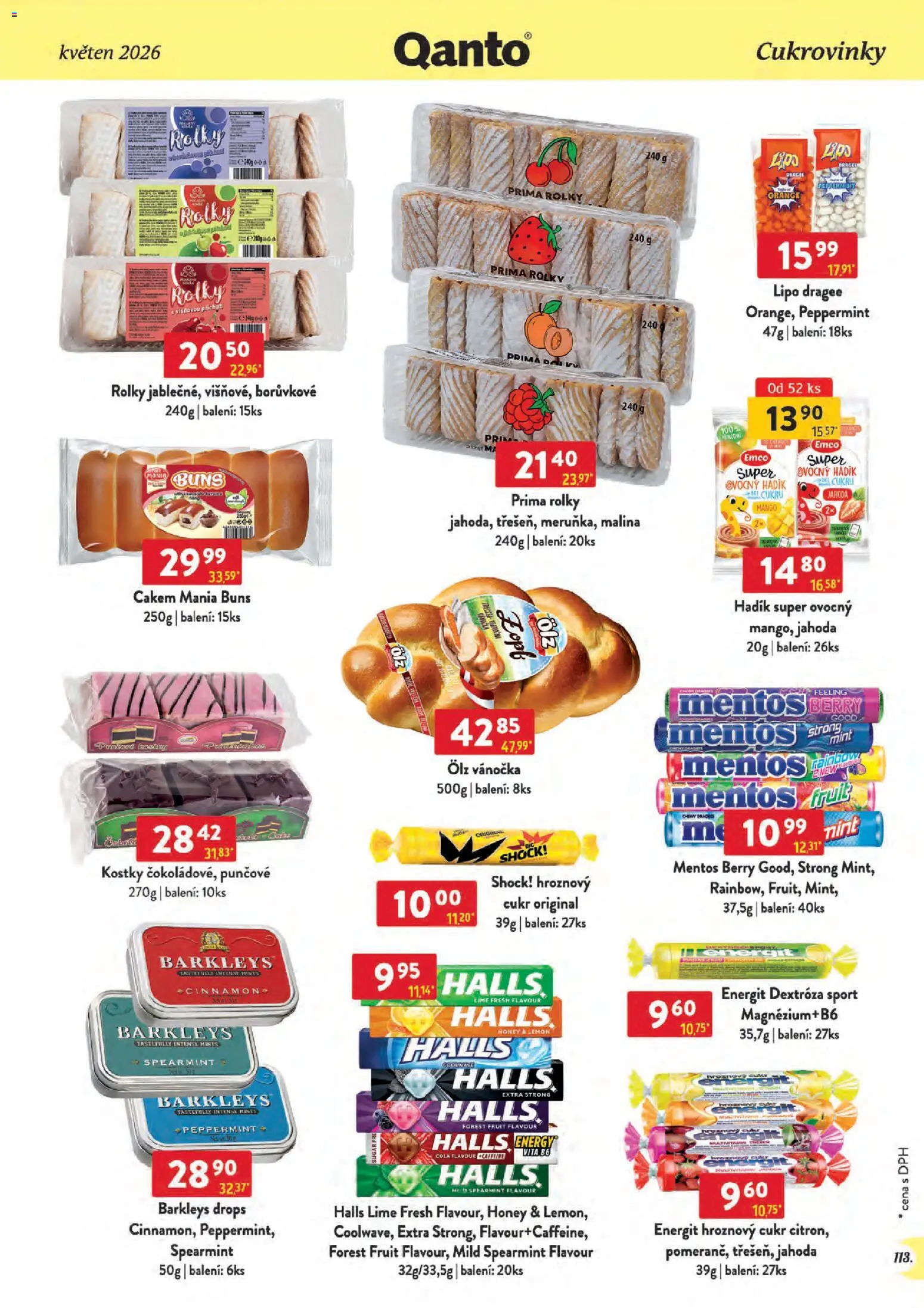 Astur & Qanto leták - Velkoobchod 05/2026 od 01.05.2026 | Strana: 113 | Produkty: Vánočka, Cukr, Kostky, Cola