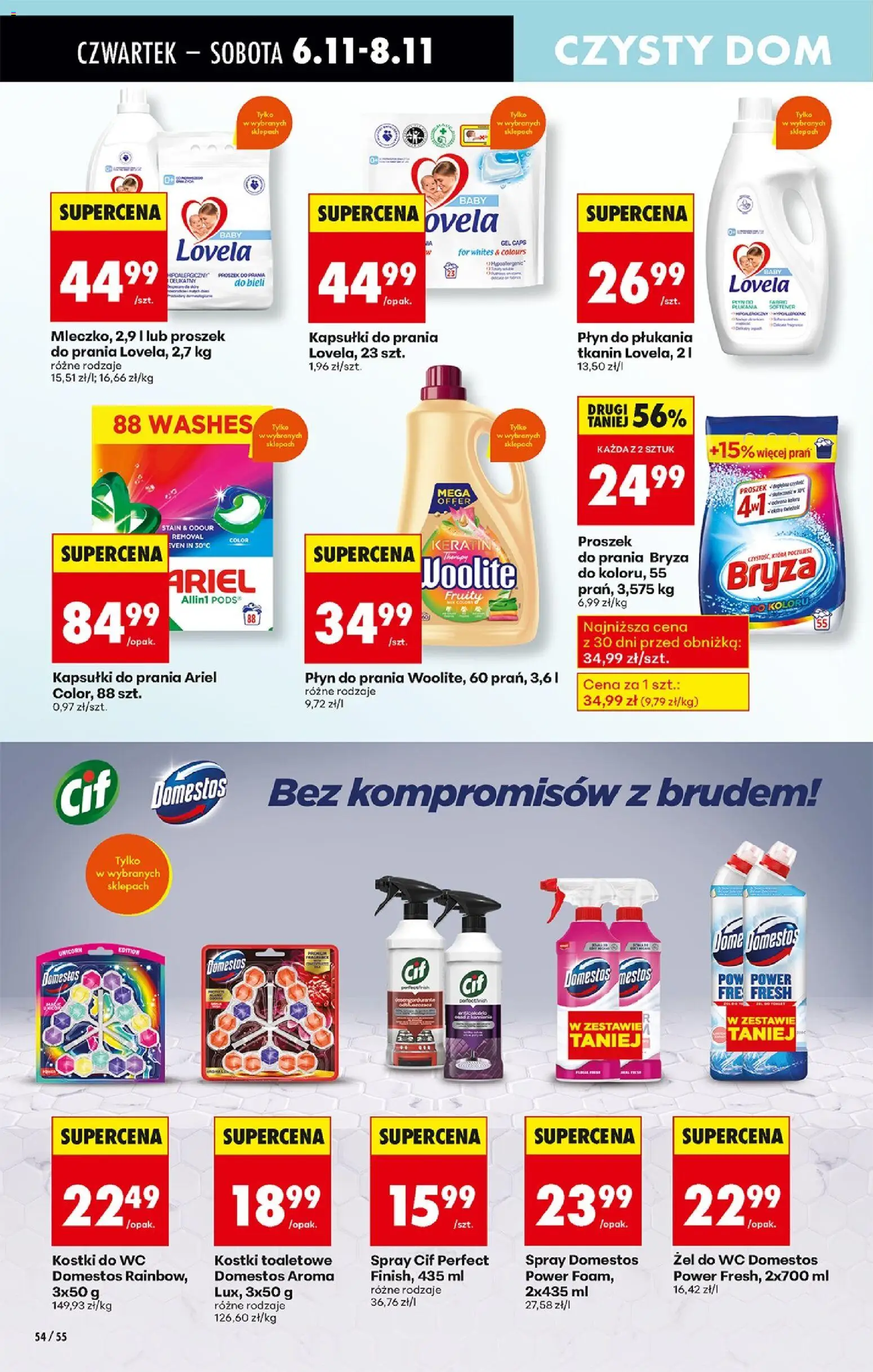 Biedronka gazetka - Oferta w tym tygodniu od 06.11.2025 | Strona: 68 | Produkty: Kostki do wc, Ariel, Kapsułki do prania, Proszek do prania
