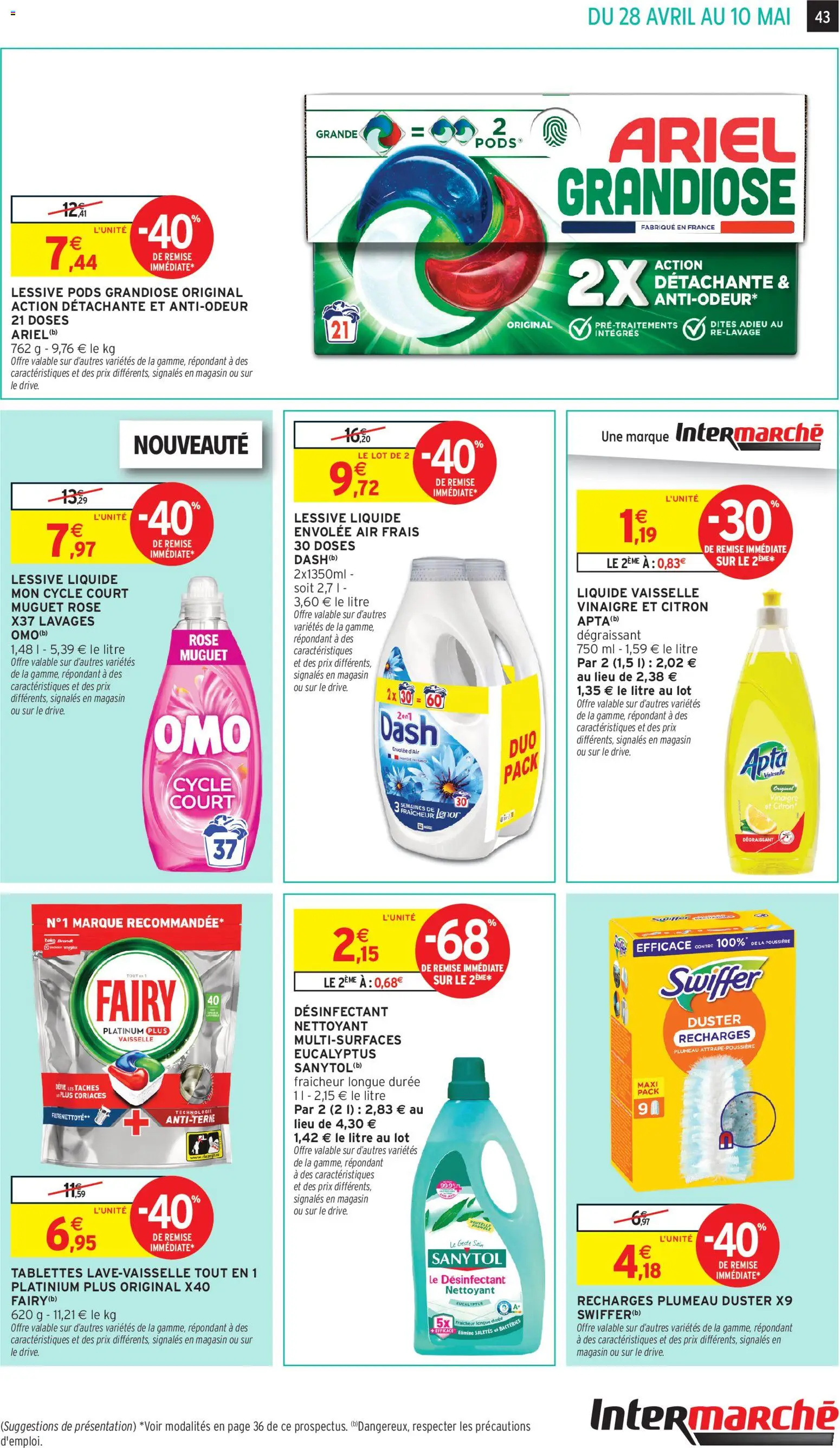 {H1} | Page: 35 | Produits: Citron, Lenor, Liquide vaisselle, Muguet